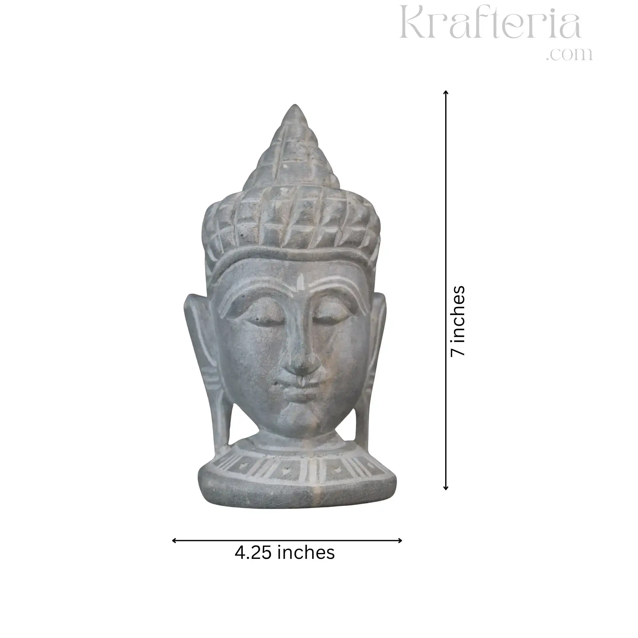 Hand-Carved Buddha Face – Soft Stone Meditation Decor - Image 15