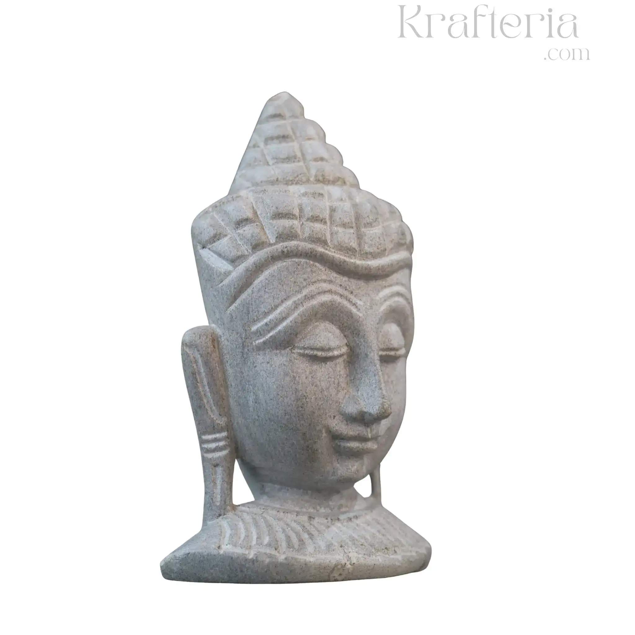 Hand-Carved Buddha Face – Soft Stone Meditation Decor - Image 7