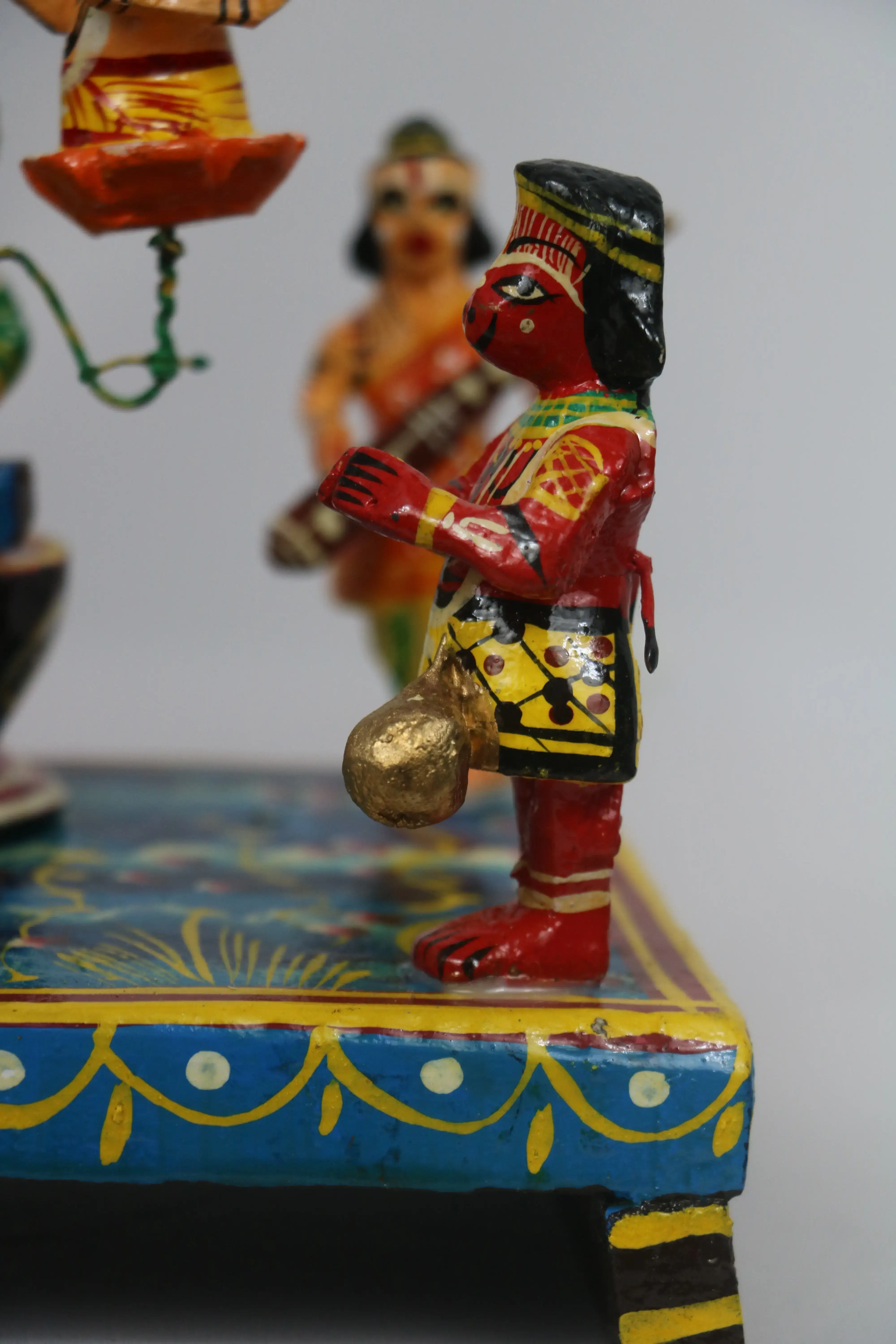 Ksheera Sagar Scene – Hand-Painted Wooden Panel Samudra Manthan - Image 4