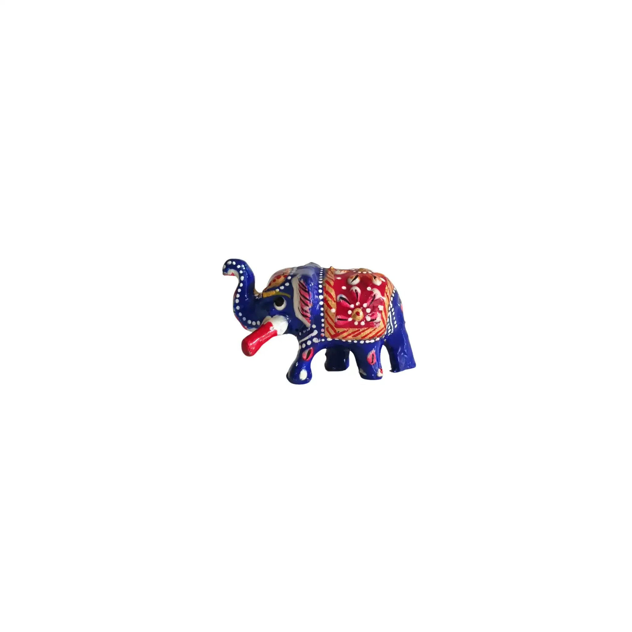 Elegant Hand-Painted Wooden Miniature Elephant - Image 3