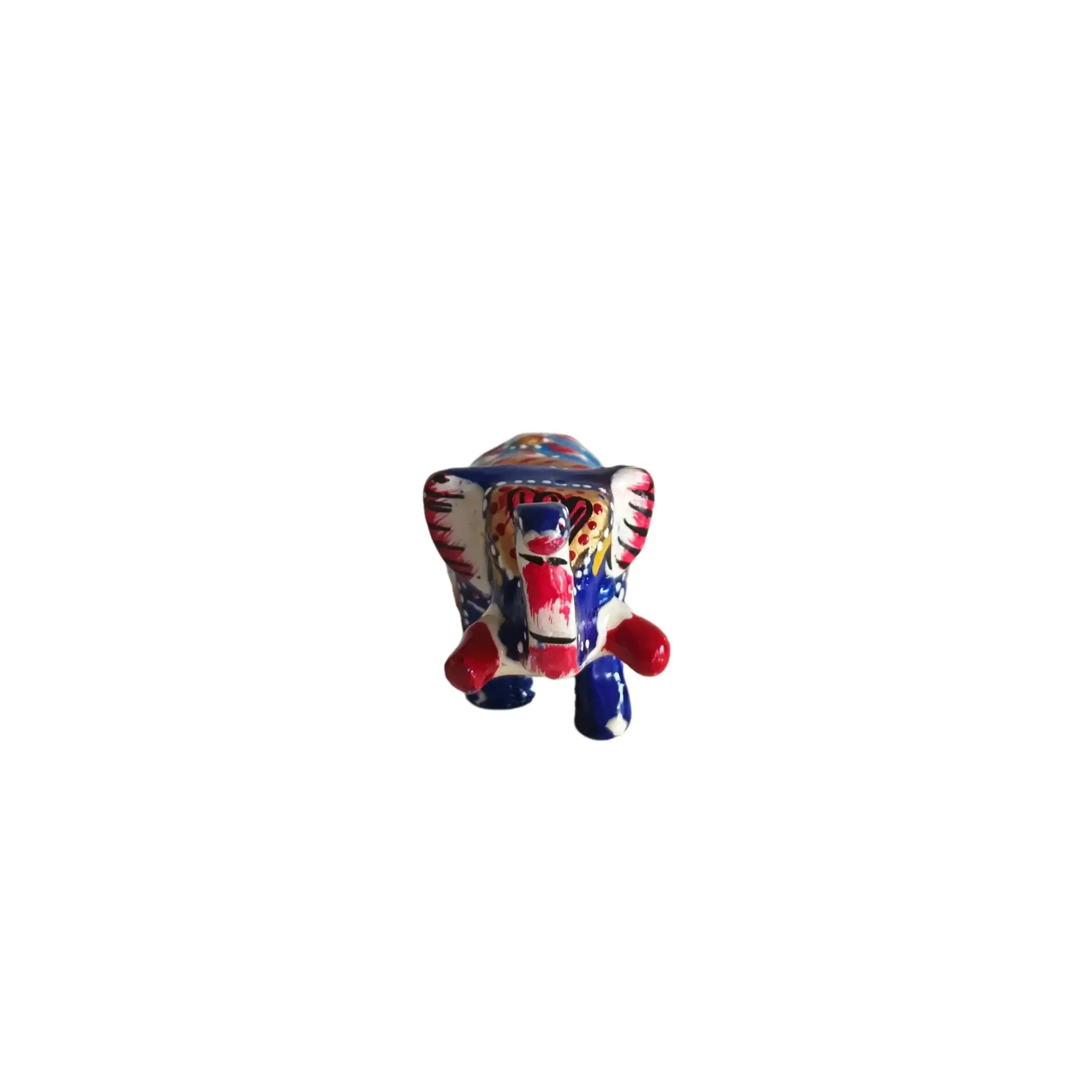 Elegant Hand-Painted Wooden Miniature Elephant - Image 7