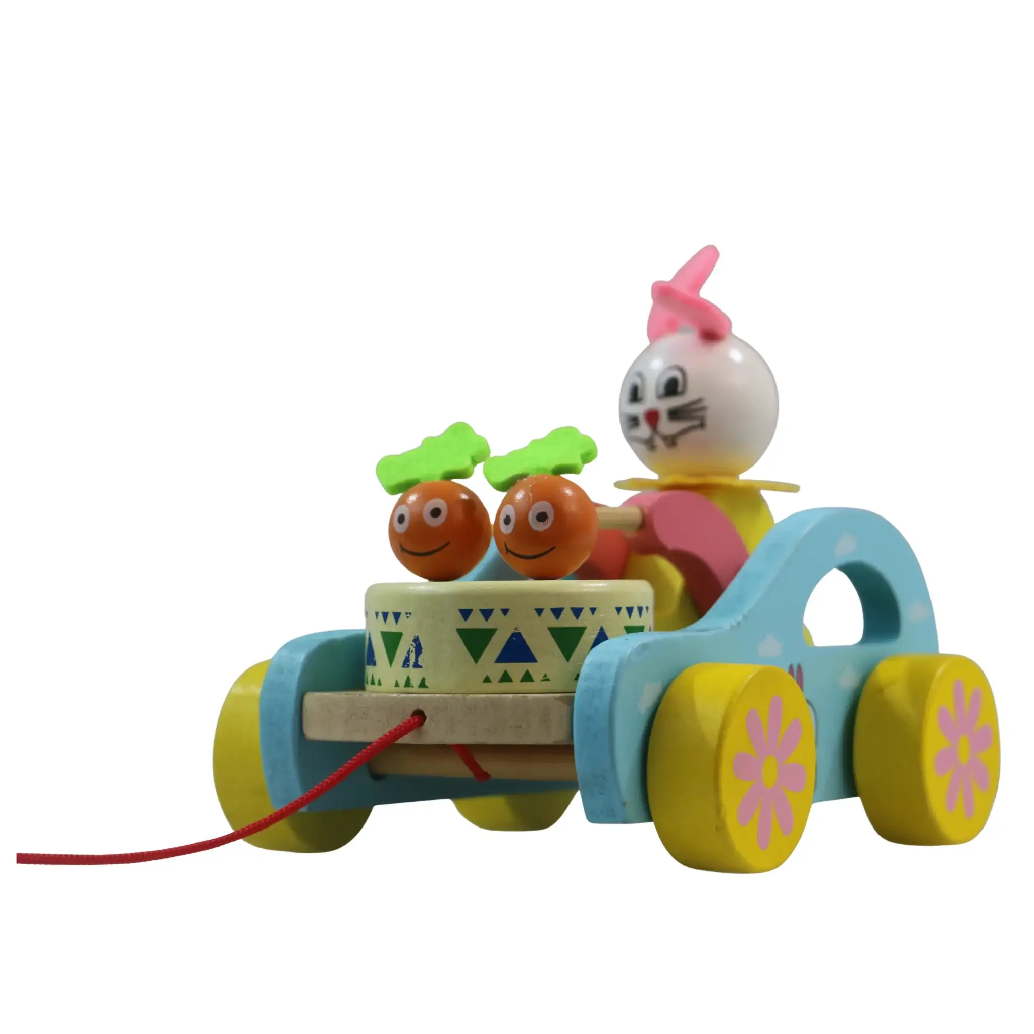 Handcrafted Channapatna Pull Toy for Kids – Wooden Pull-Along Toy - Image 2