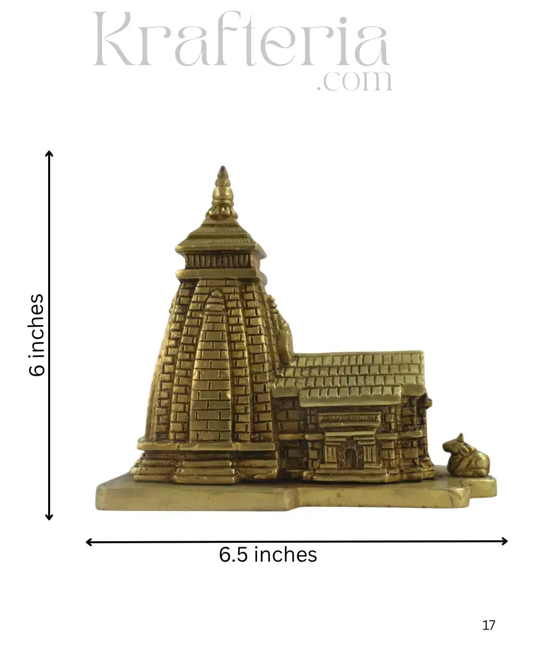 Handcrafted Brass Kedarnath Shrine Idol – Symbol of Devotion and Faith - Image 6