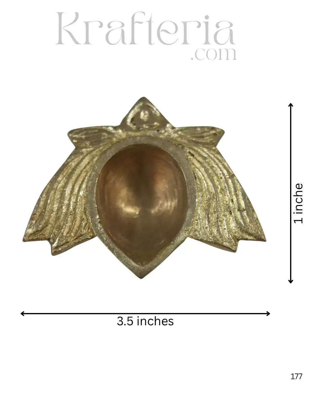 Handcrafted Brass Lotus Diya with Intricate Design - Image 2