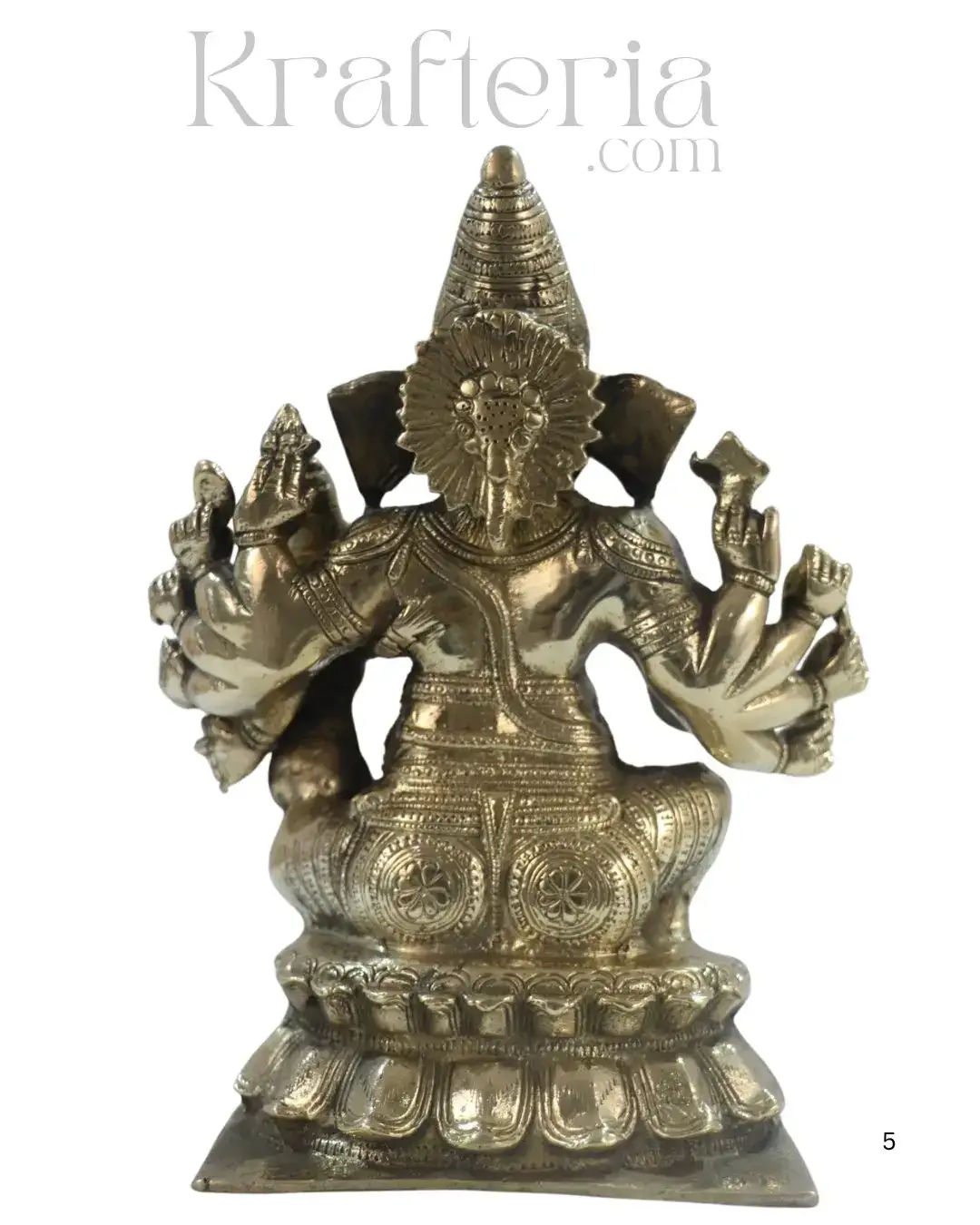 Handcrafted Brass Siddhi Ganapathi Idol – Symbol of Wisdom and Prosperity - Image 5