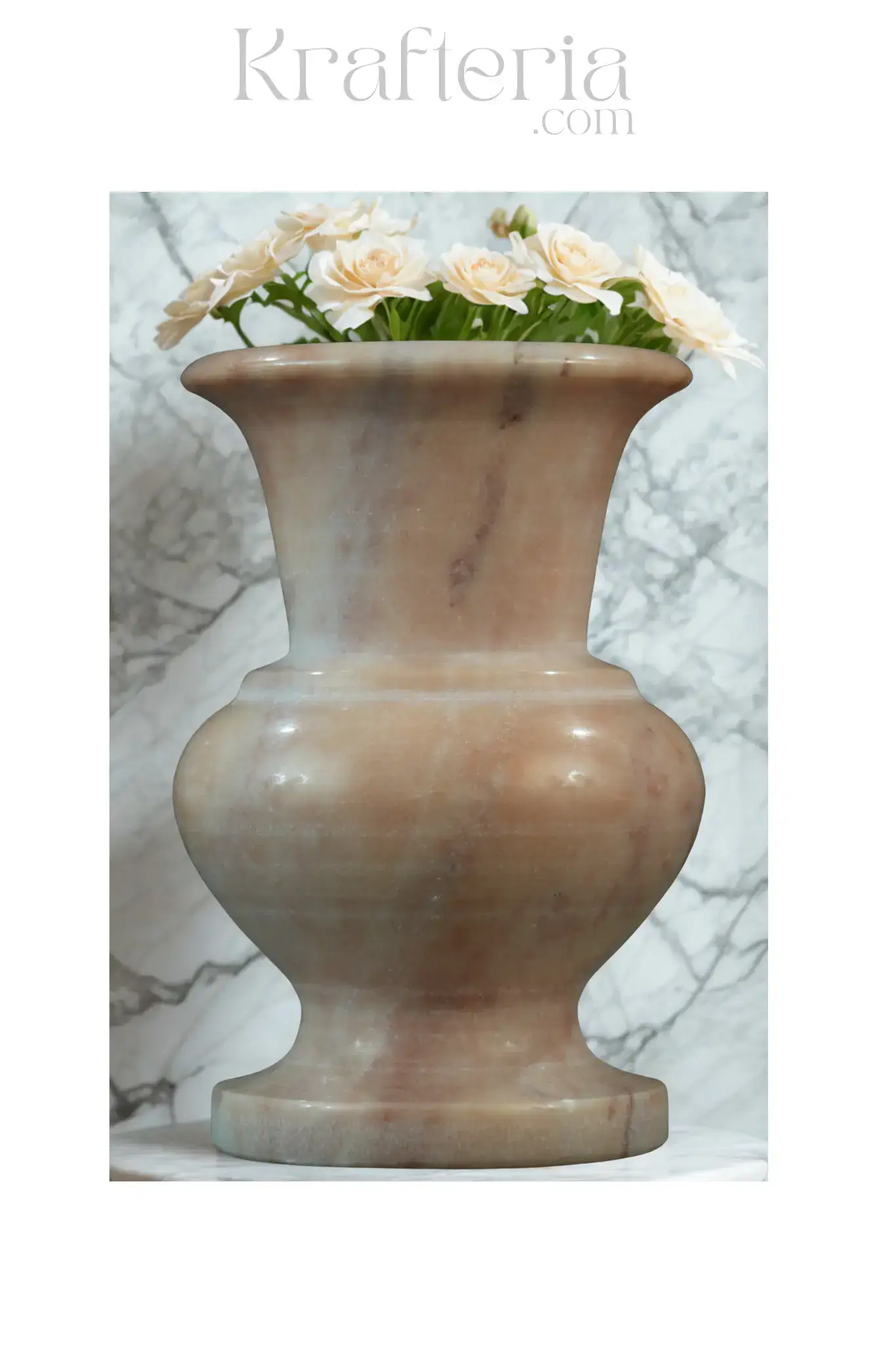 Handcrafted Marble Flower Vase – Elegant Home Decor - Image 5