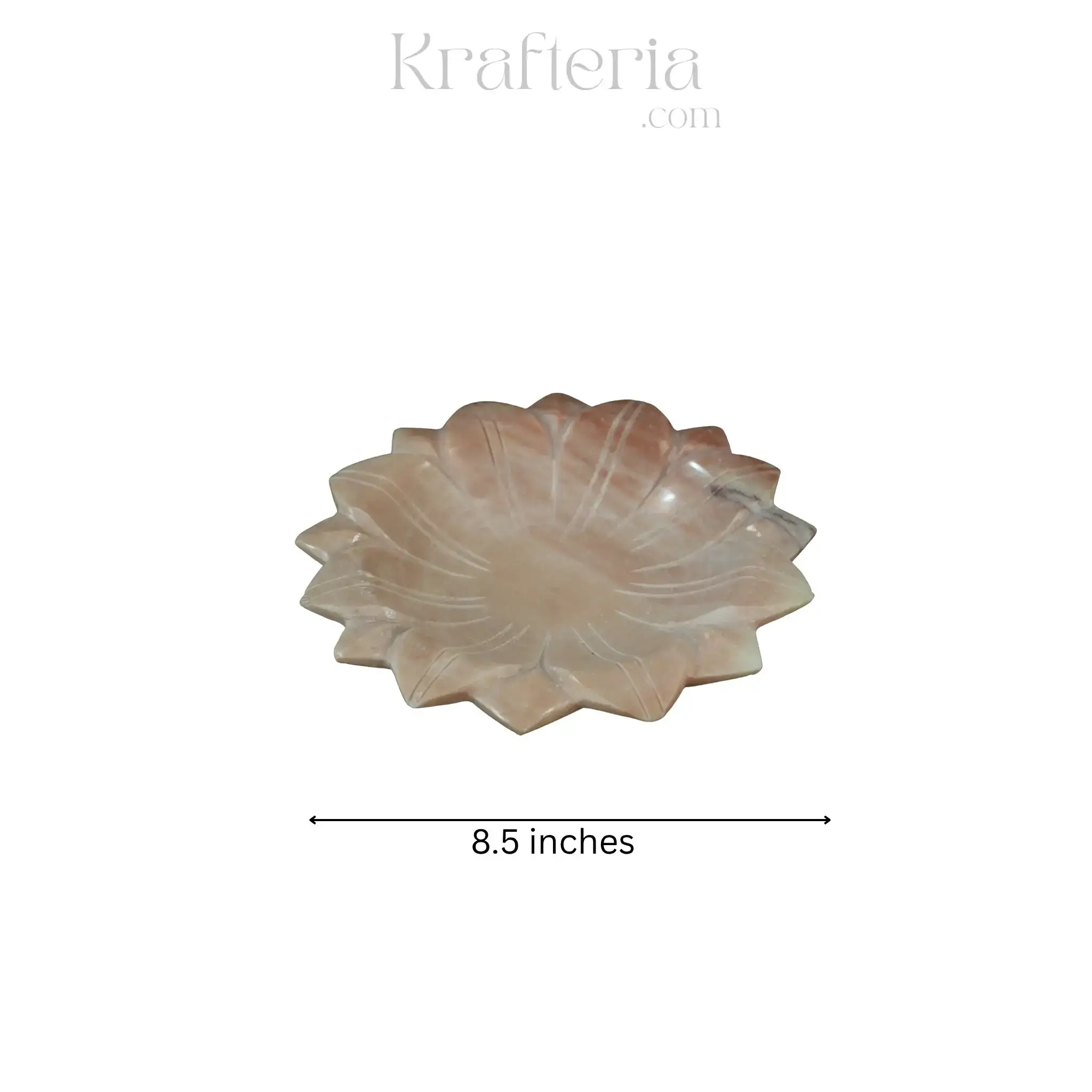 Handcrafted Marble Lotus Urli – Decorative Floral Bowl - Image 4