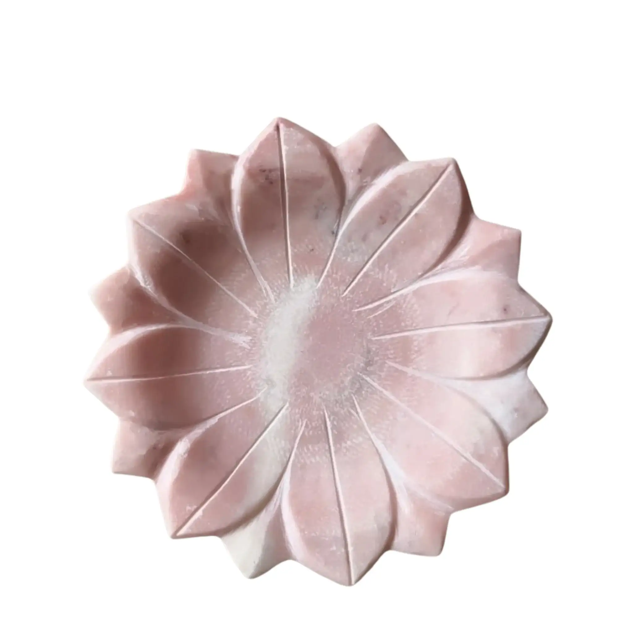 Handcrafted Marble Lotus Urli – Decorative Floral Bowl - Image 5