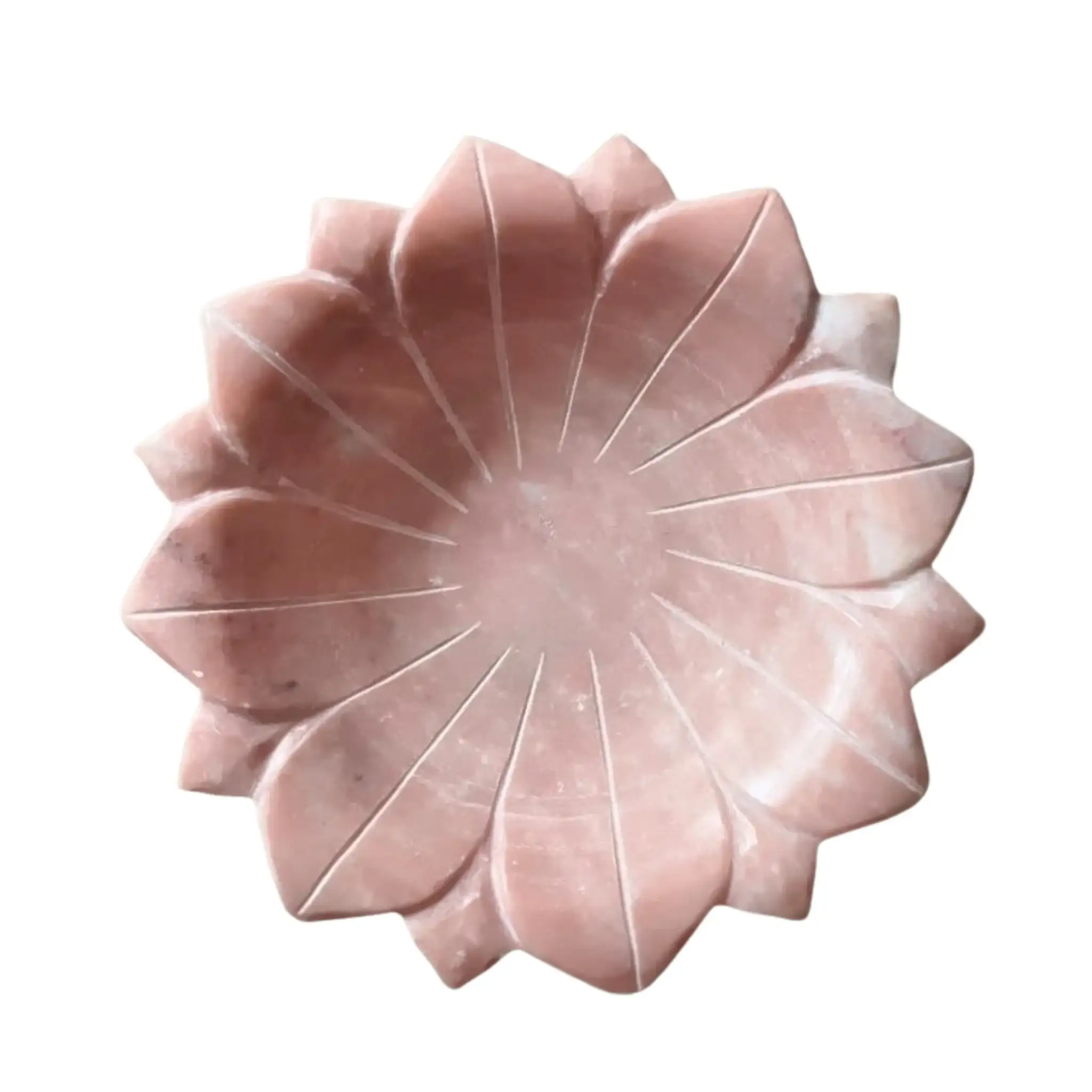 Handcrafted Marble Lotus Urli – Decorative Floral Bowl - Image 6