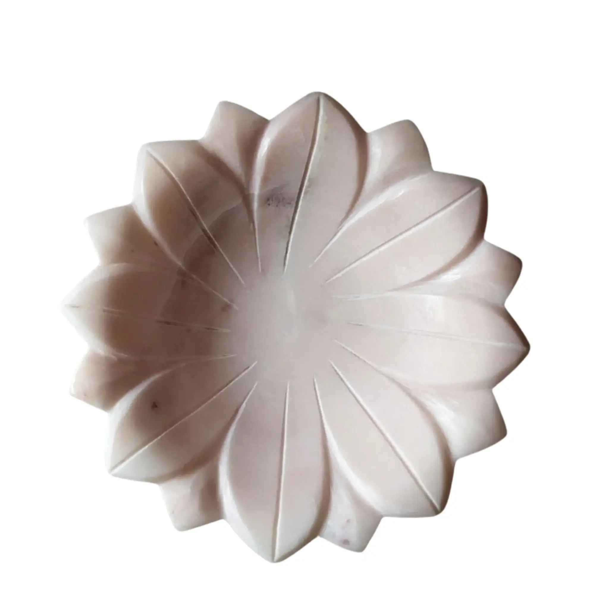 Handcrafted Marble Lotus Urli – Decorative Floral Bowl - Image 7