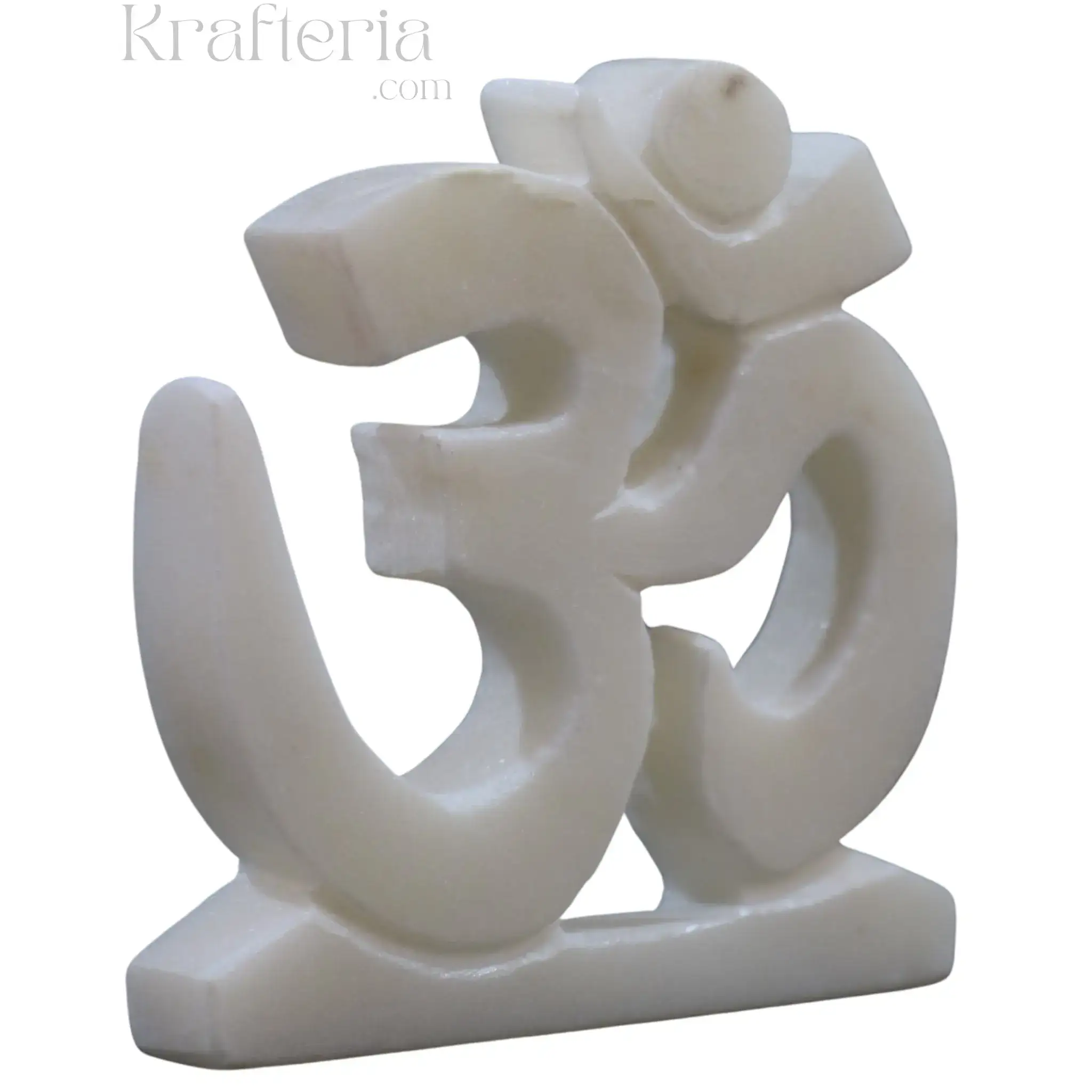 Handcrafted Marble Om Sculpture – Spiritual Home Decor - Image 3