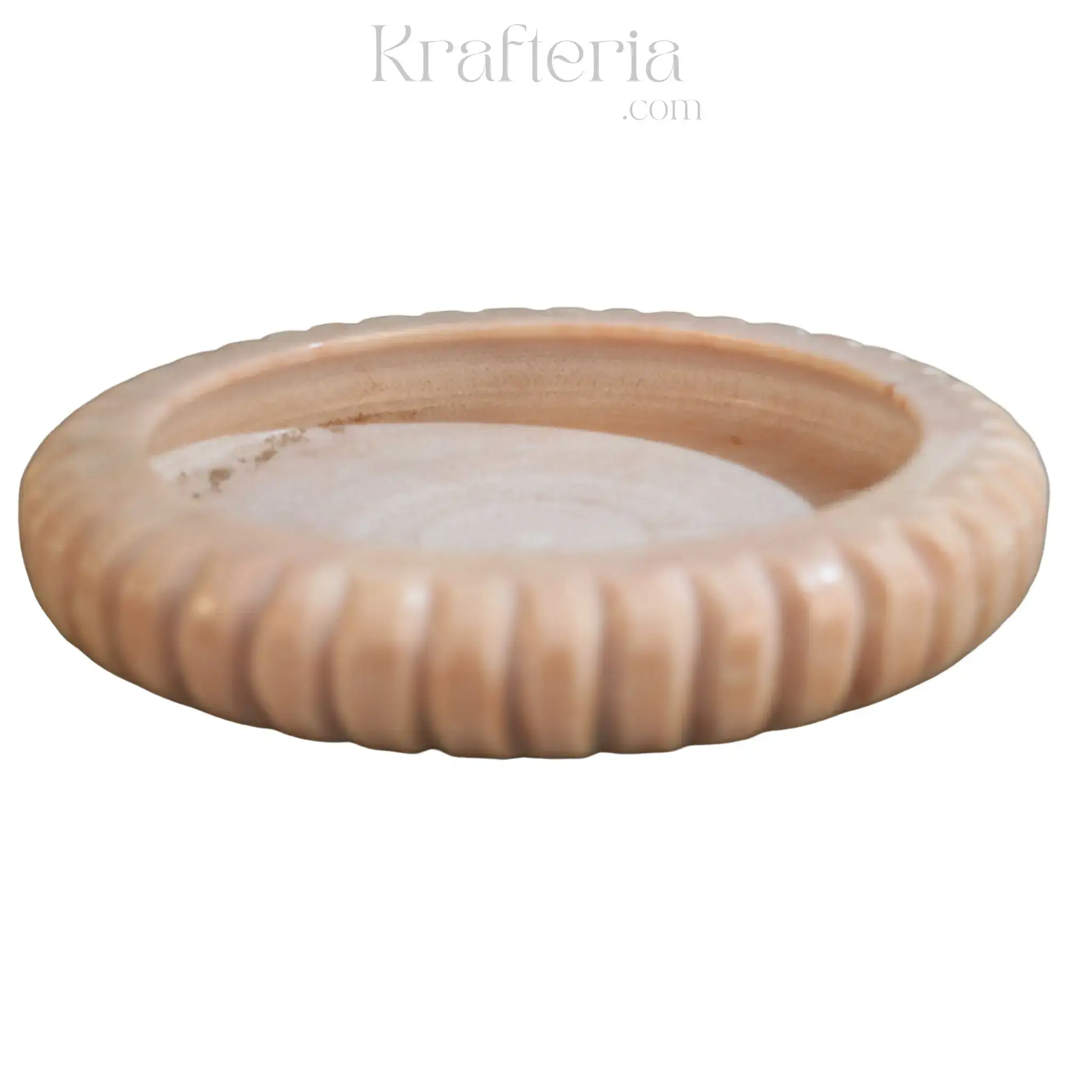 Handcrafted Marble Urli – Shallow Decorative Bowl - Image 3