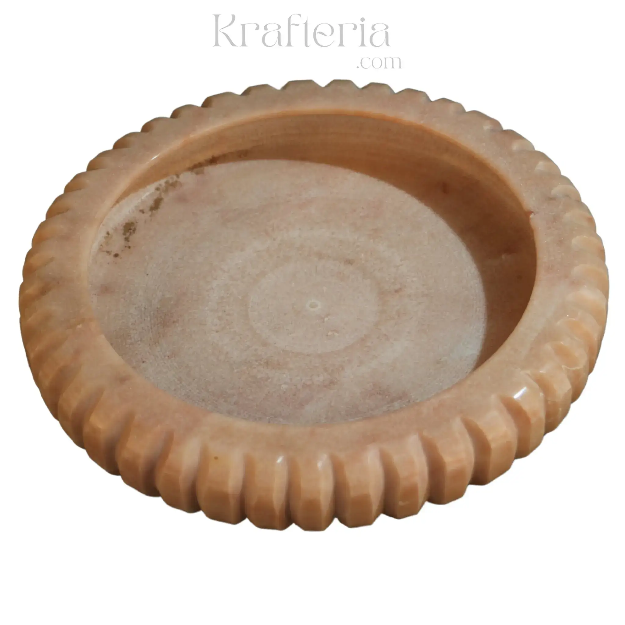 Handcrafted Marble Urli – Shallow Decorative Bowl - Image 5