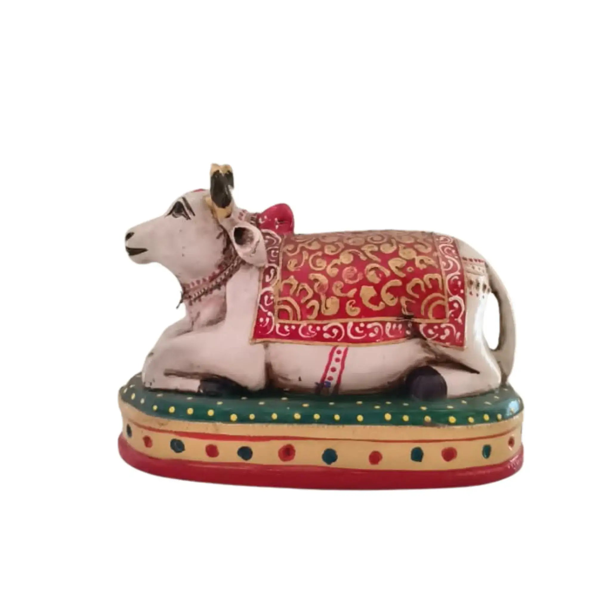 Handcrafted Nandhi Statue | Vibrant Hand-Painted Spiritual Decor - Image 4