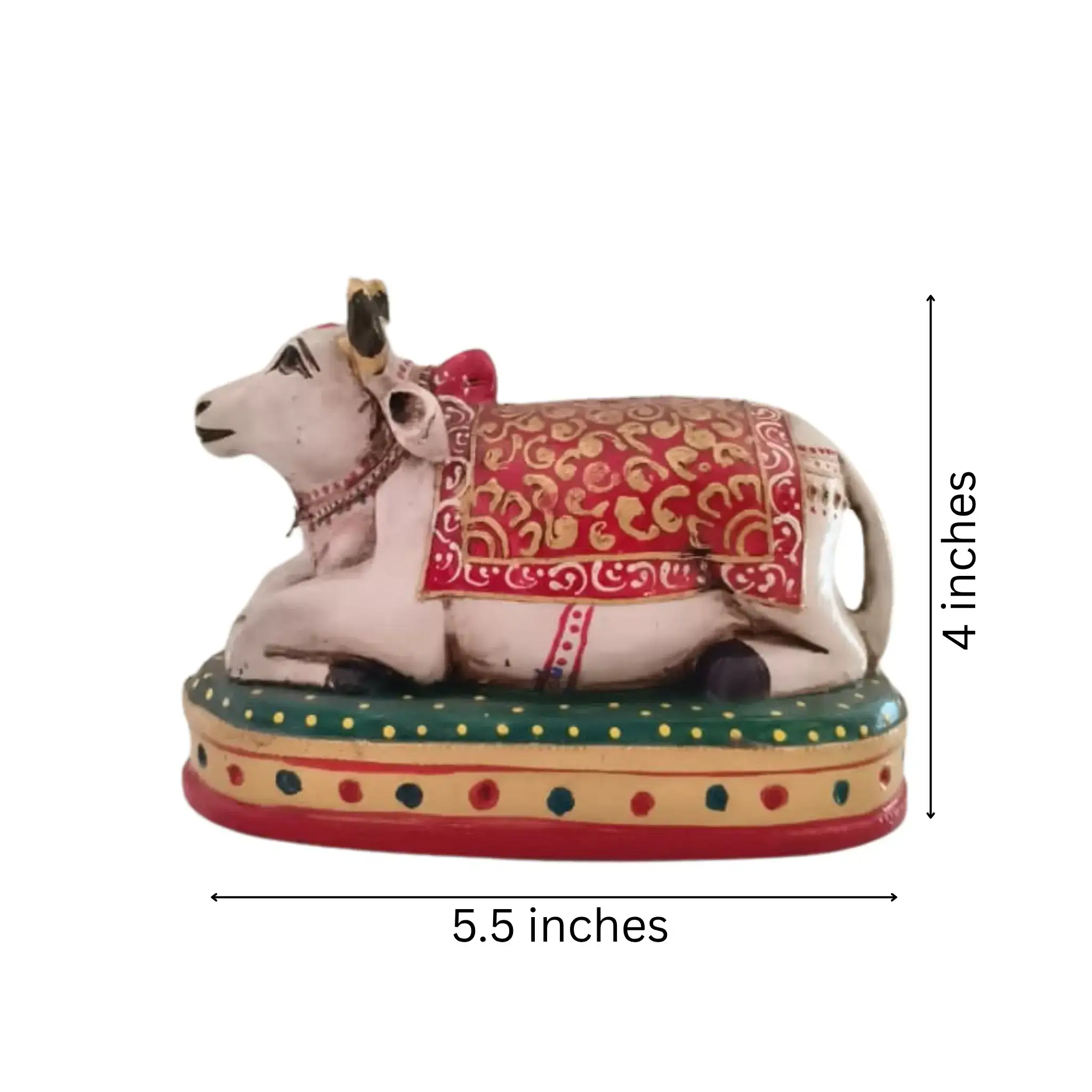 Handcrafted Nandhi Statue | Vibrant Hand-Painted Spiritual Decor - Image 8