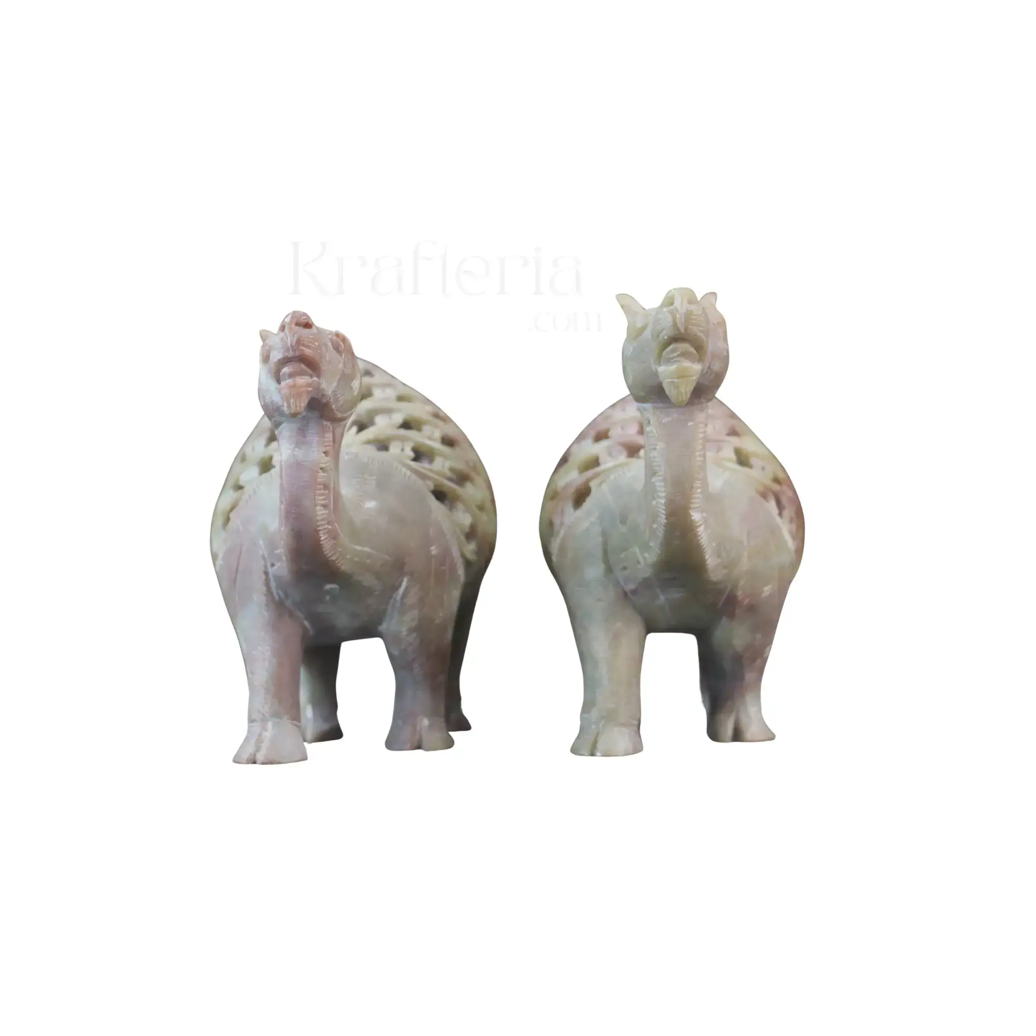 Handcrafted Pair of Camels – Intricate Jali Art Decorative Figurines - Image 3