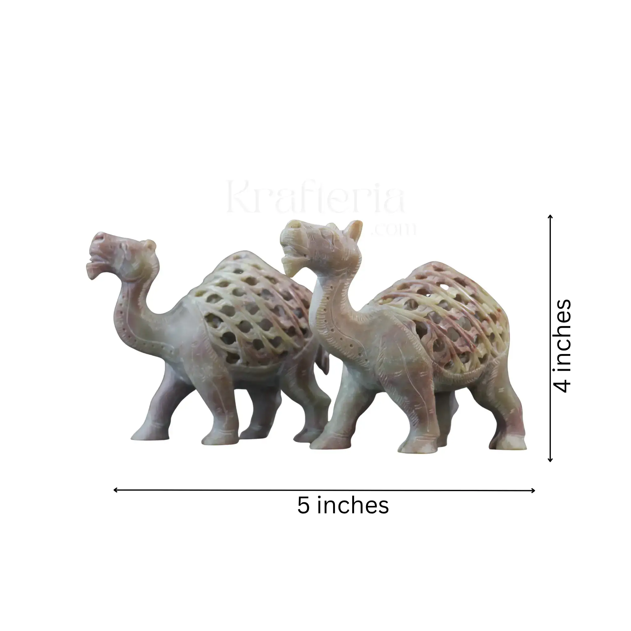 Handcrafted Pair of Camels – Intricate Jali Art Decorative Figurines - Image 5