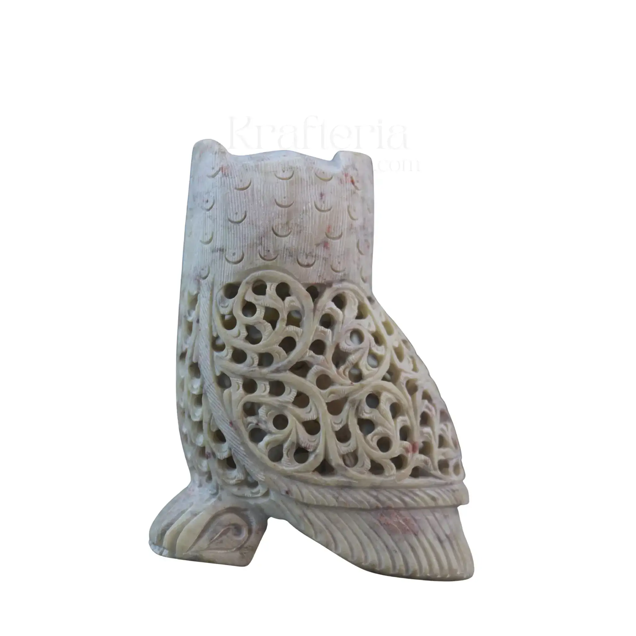 Handcrafted Pair of Owls – Intricate Jali Art Decorative Figurines - Image 5