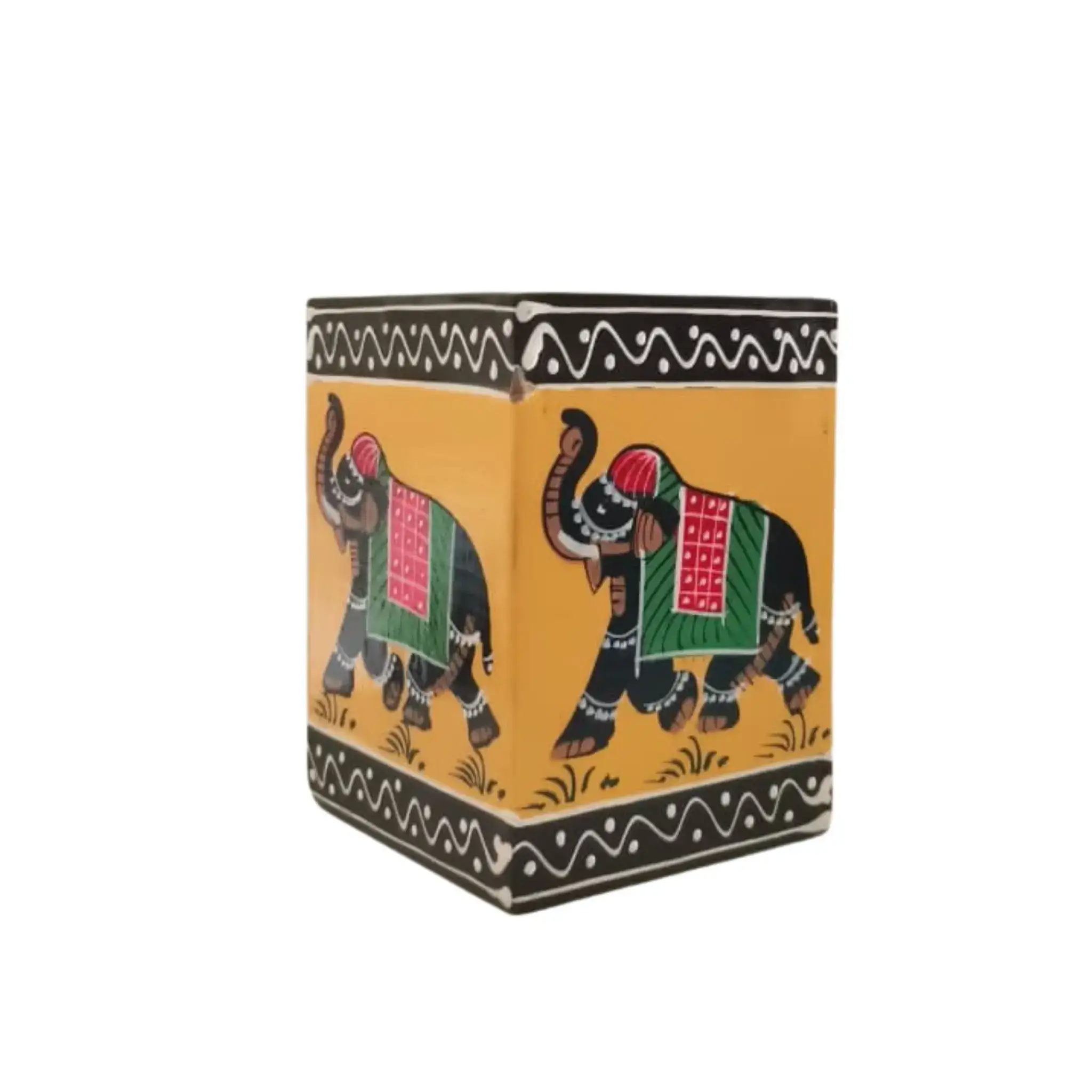Colorful Handcrafted Pen Holder | Decorative Office Accessory - Image 3