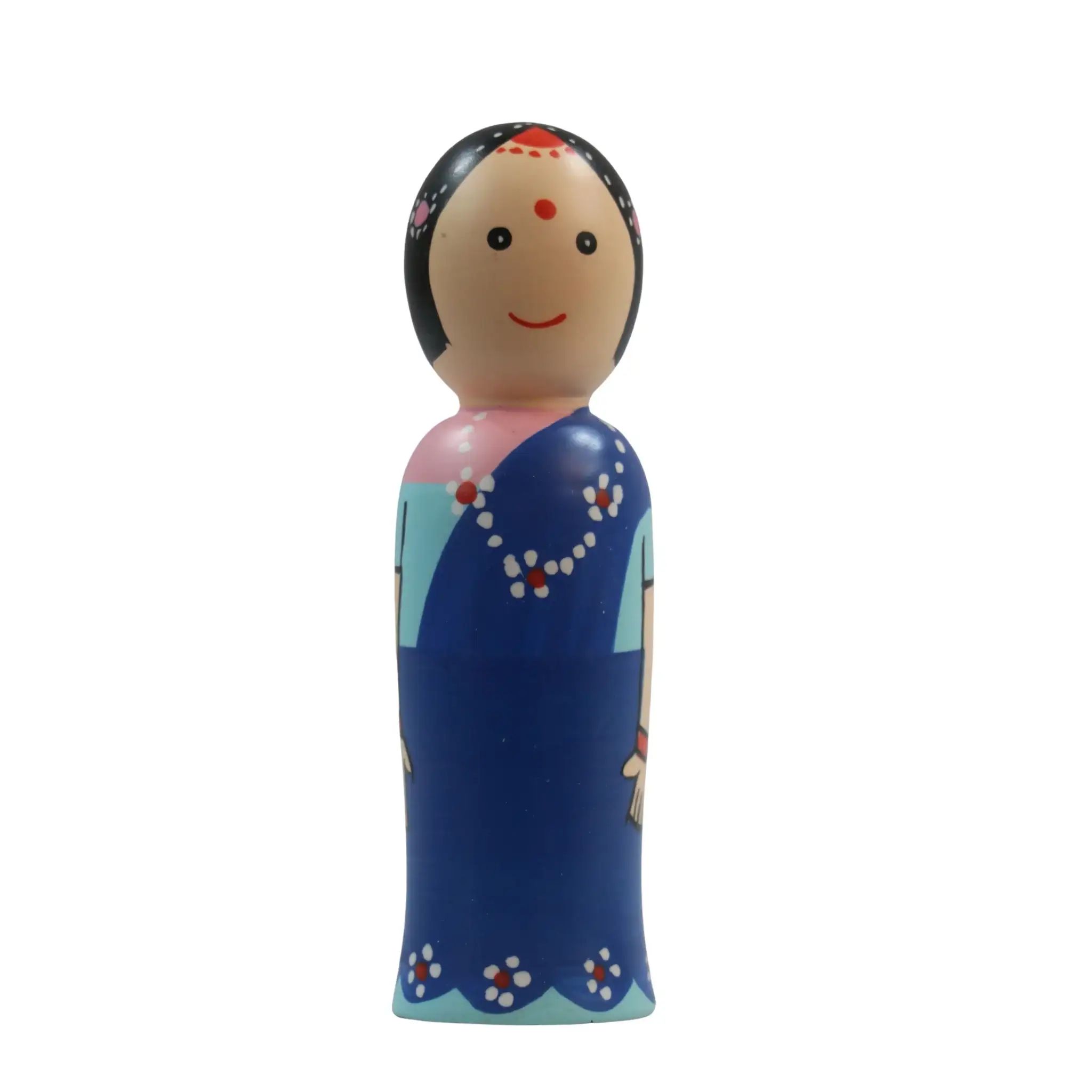 Beautiful Radha Peg Dolls – Traditional Handmade Art - Image 6