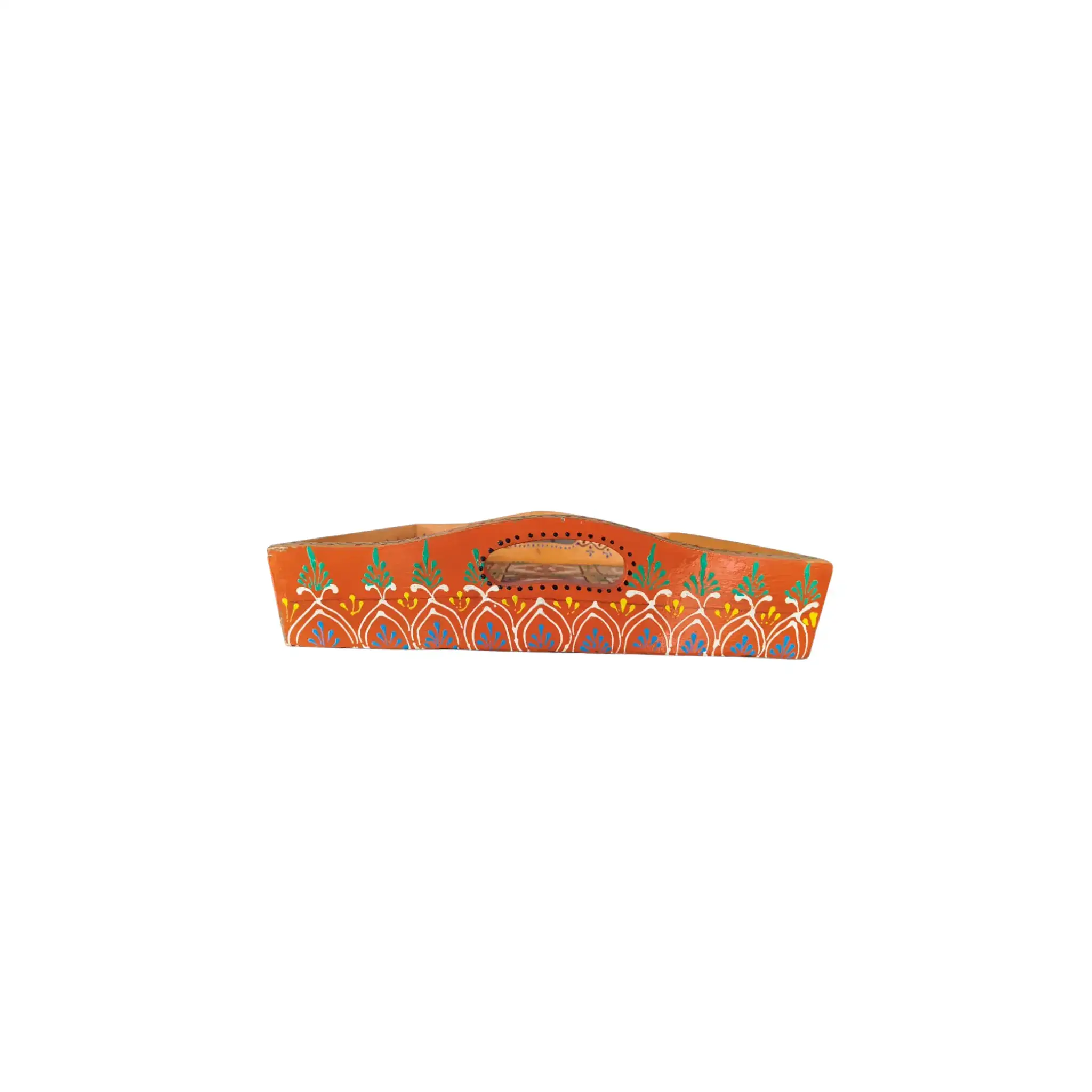 Multi-Color Pottery Pattern Tray – Handcrafted Decorative Serving Tray - Image 4