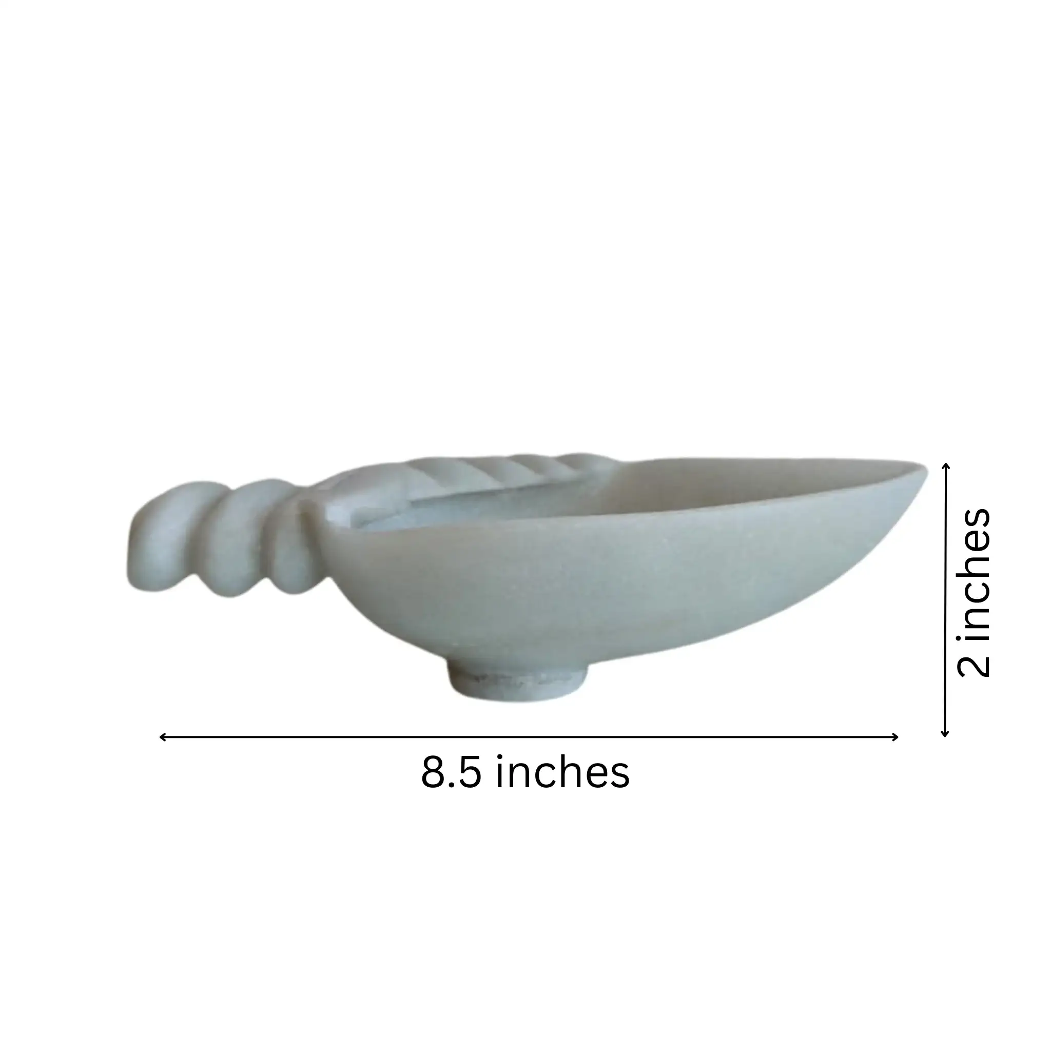 White Marble Decorative Bowl with Handle β Urli & Pooja Diya Bowl - Image 9