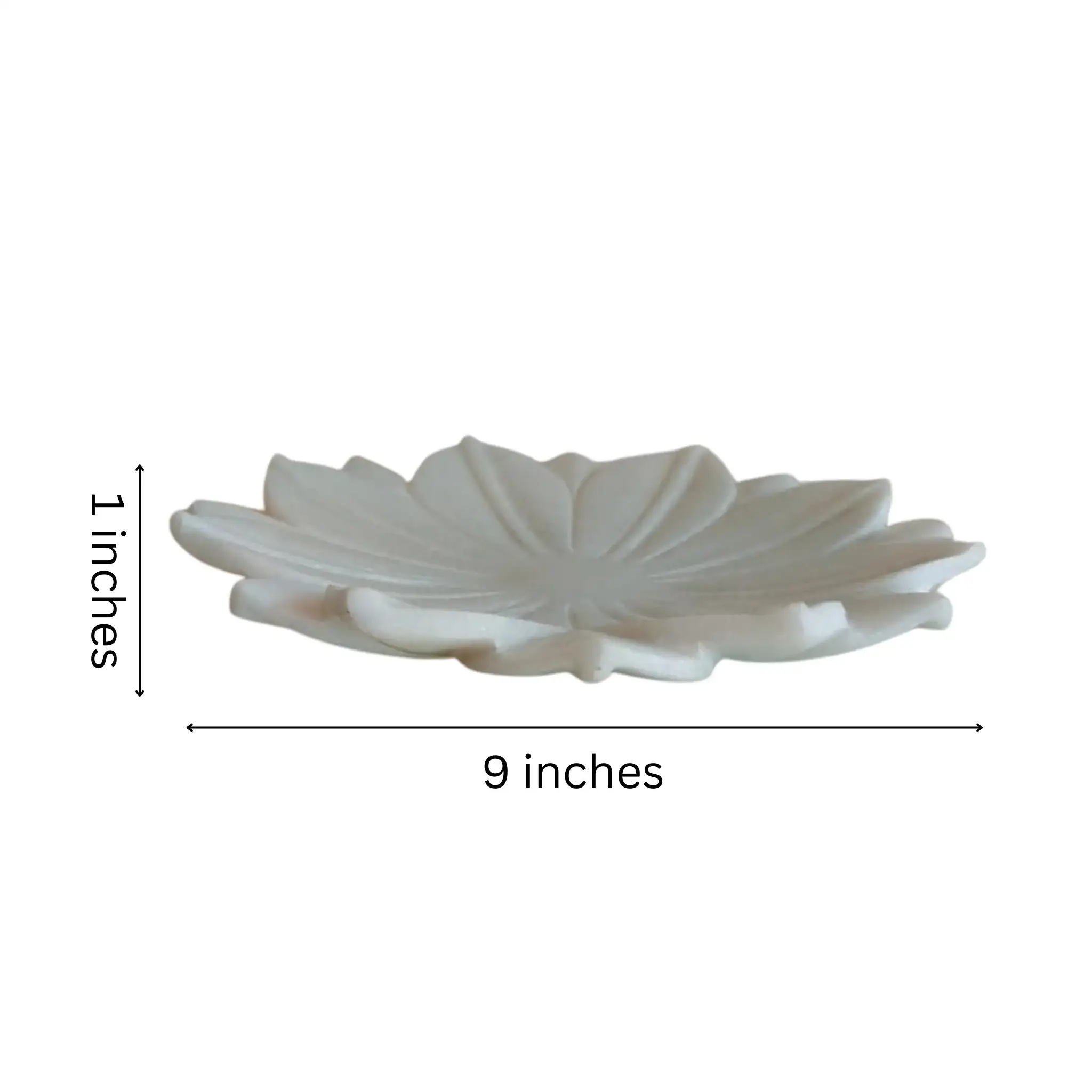 White Marble Floral Tray – Decorative Stone Serving & Display Tray - Image 5