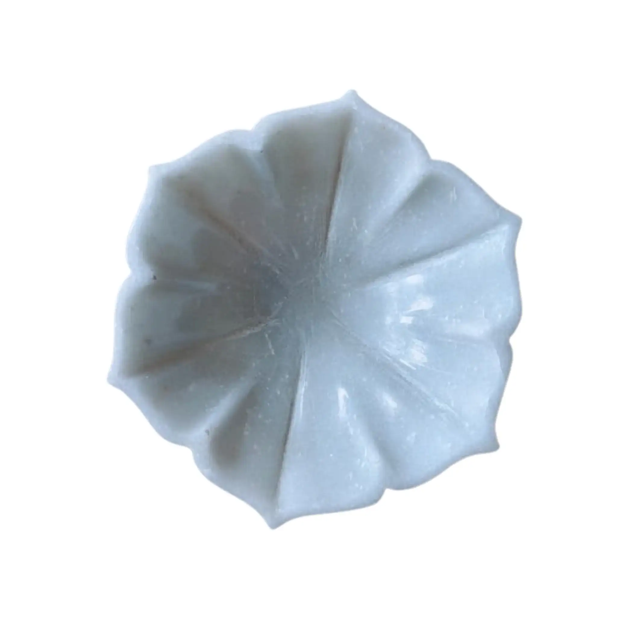 Handcrafted White Marble Flower Bowl – Decorative Urli & Serving Bowl - Image 5