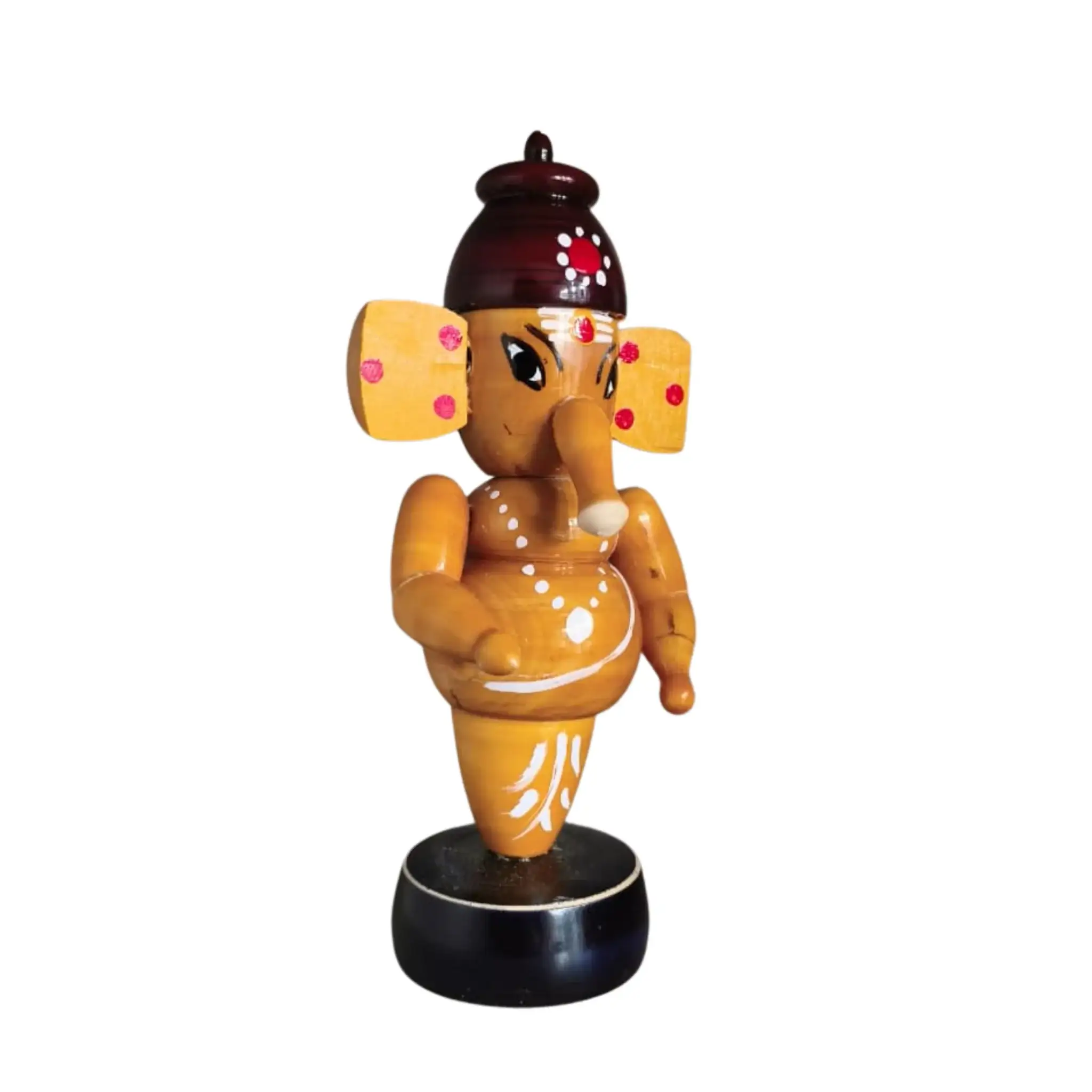 Handcrafted Wooden Ganesha Idol - Traditional Indian Home Decor - Image 8