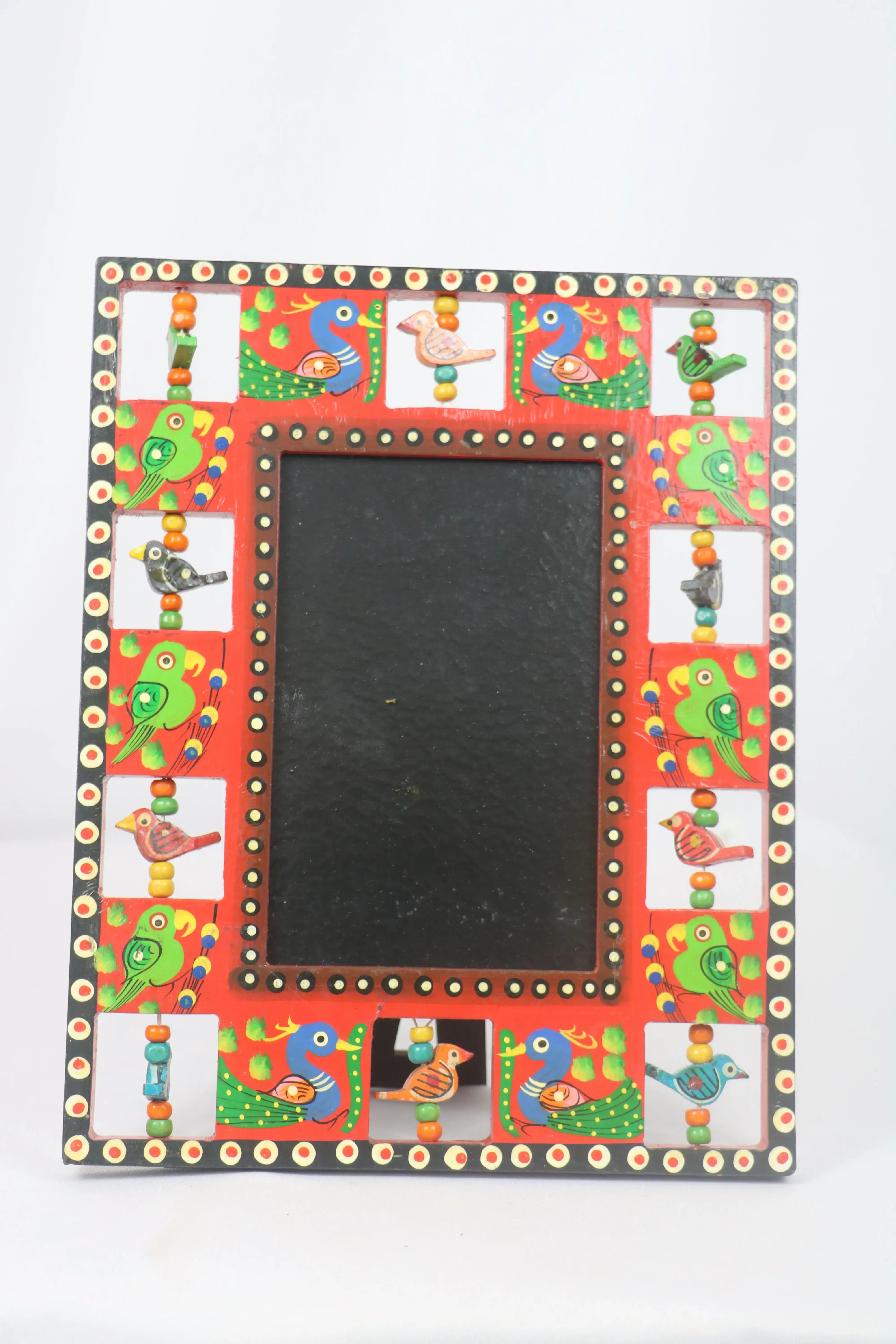 Handcrafted Wooden Parrot Photo Frame – Colorful Decorative Wall Accent - Image 4