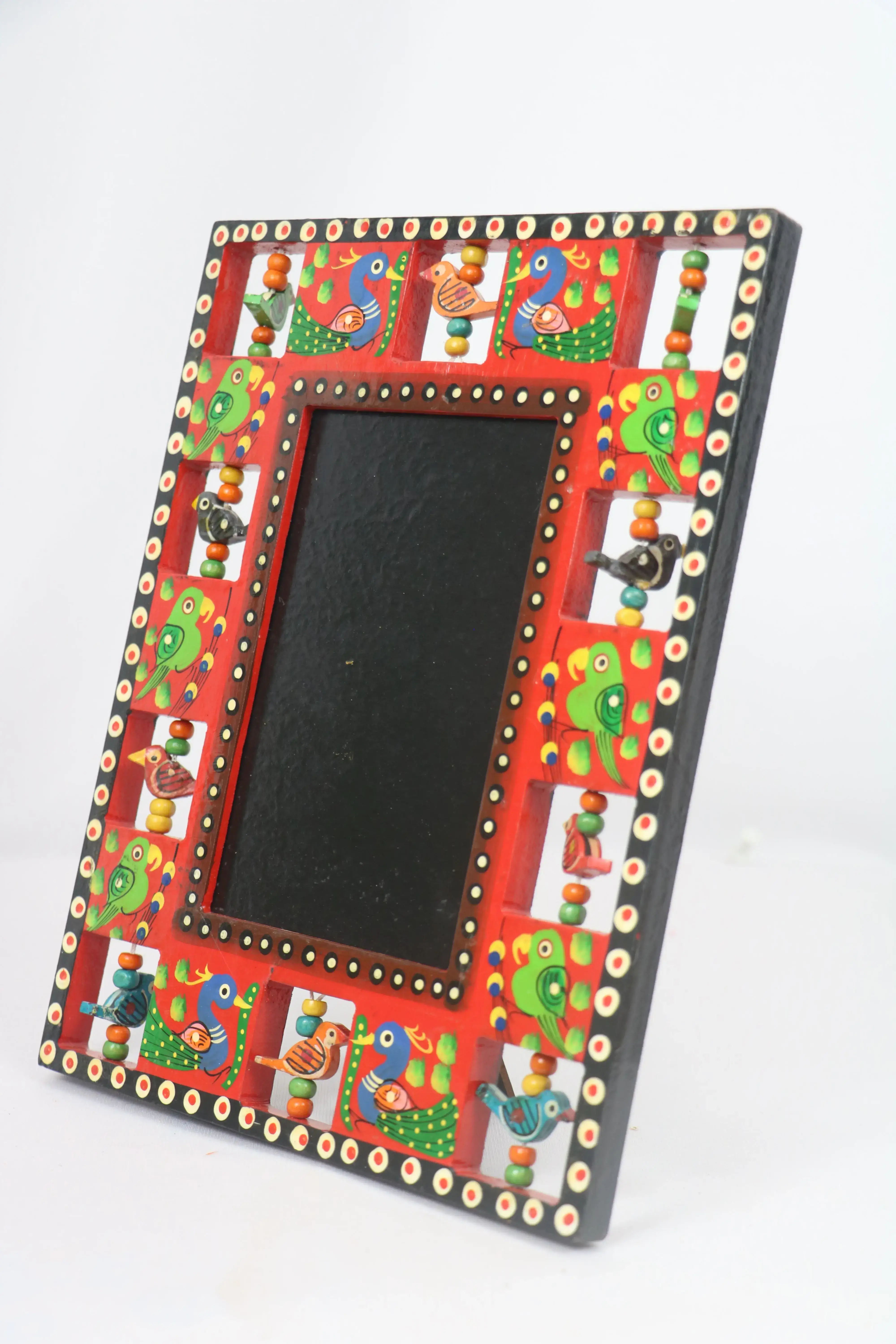 Handcrafted Wooden Parrot Photo Frame – Colorful Decorative Wall Accent - Image 5