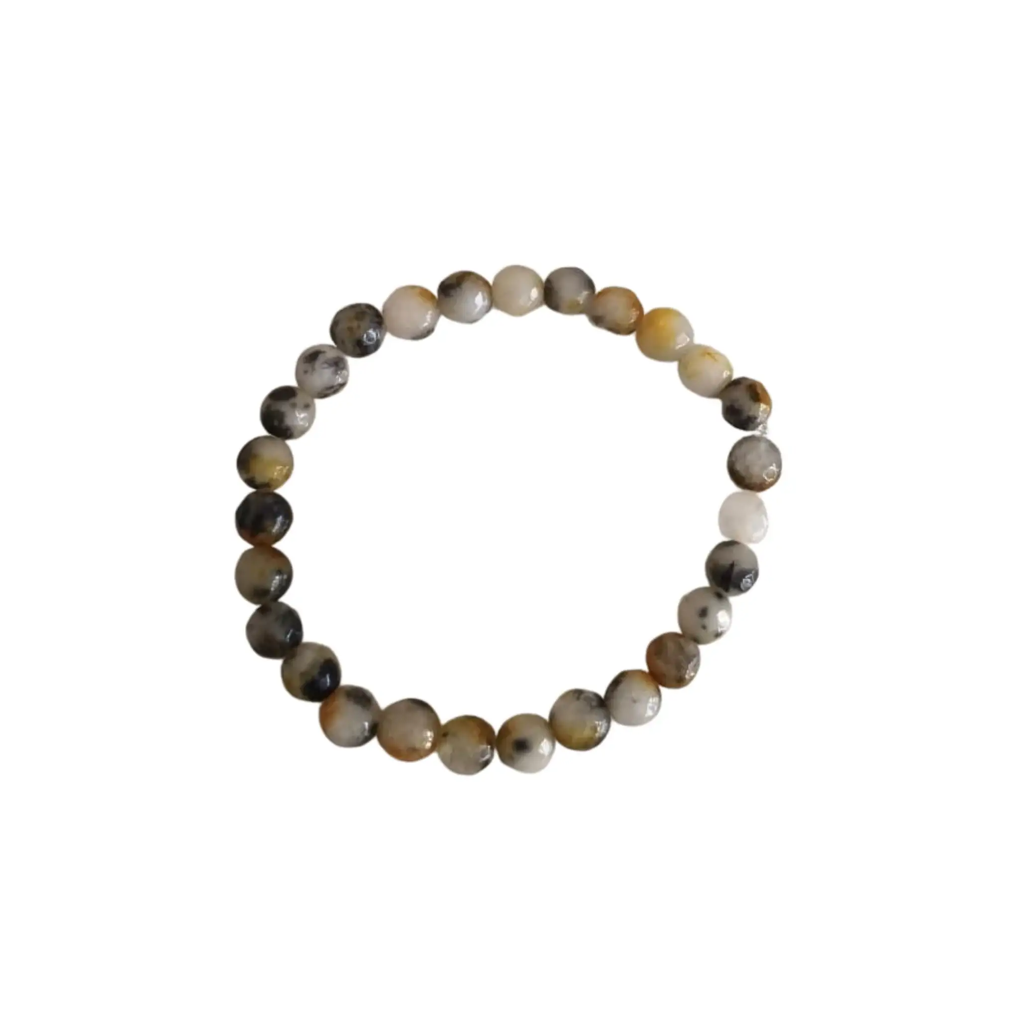 Multi-Color Gemstone Beaded Stretch Bracelet - Image 3