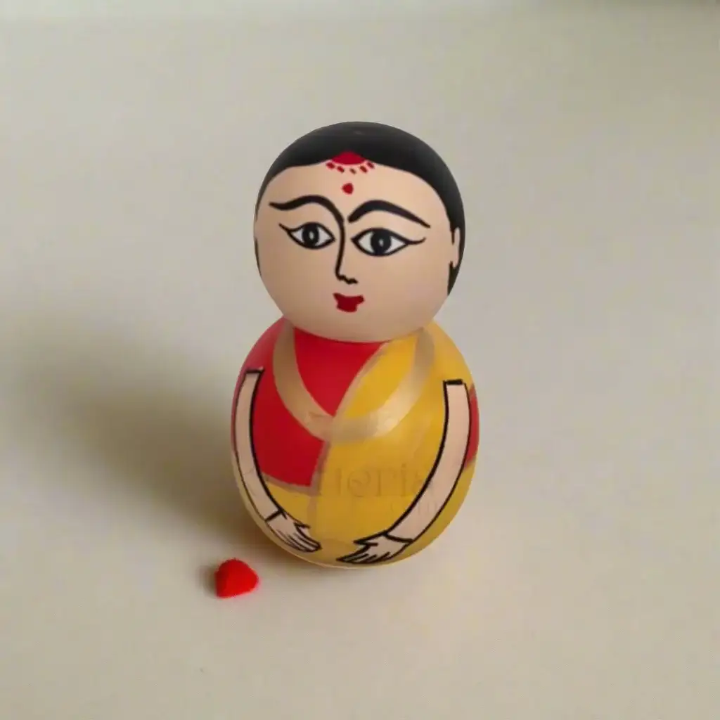 Handmade Wooden Women Peg Doll - Image 4
