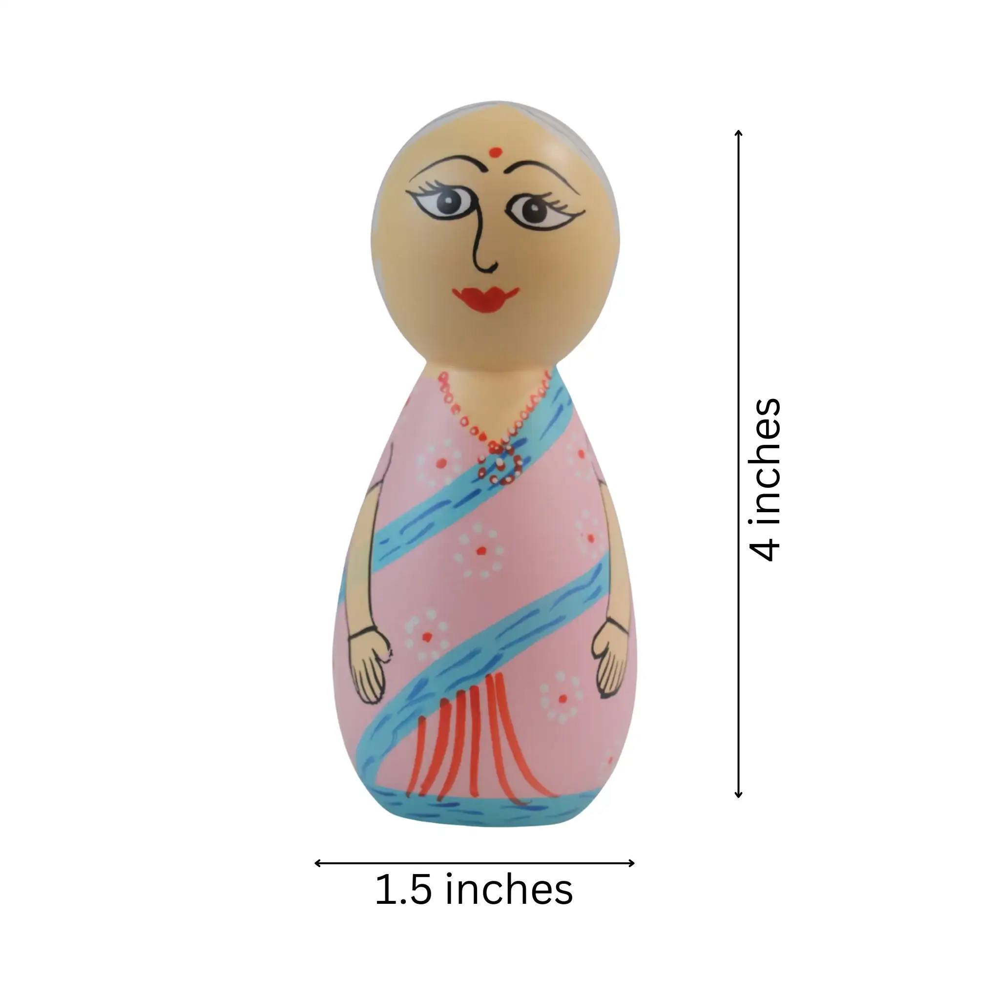 Handpainted Granny Peg Dolls – Classic Wooden Toys - Image 6