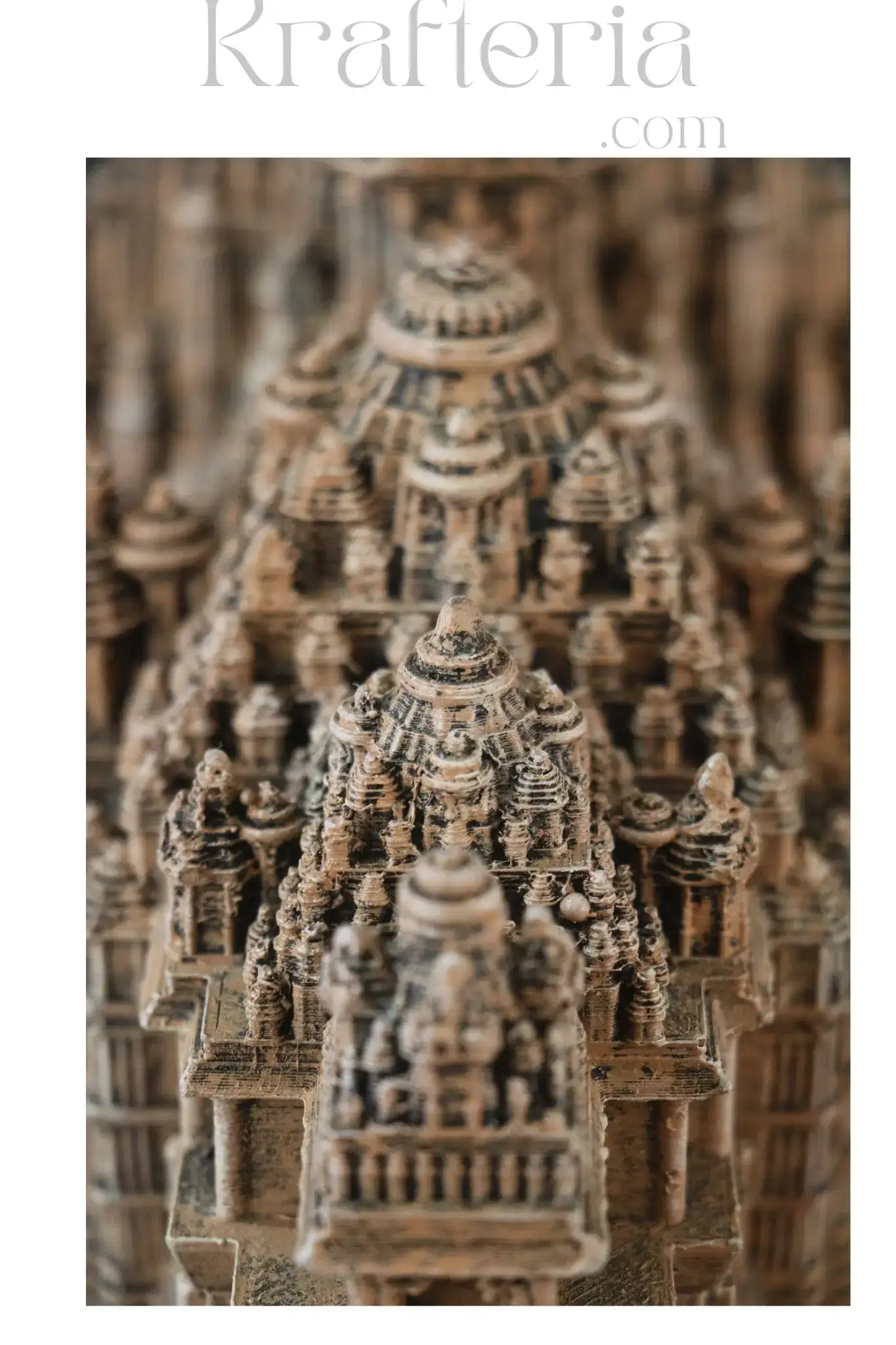 Intricate Miniature of an Ancient Temple - Image 6