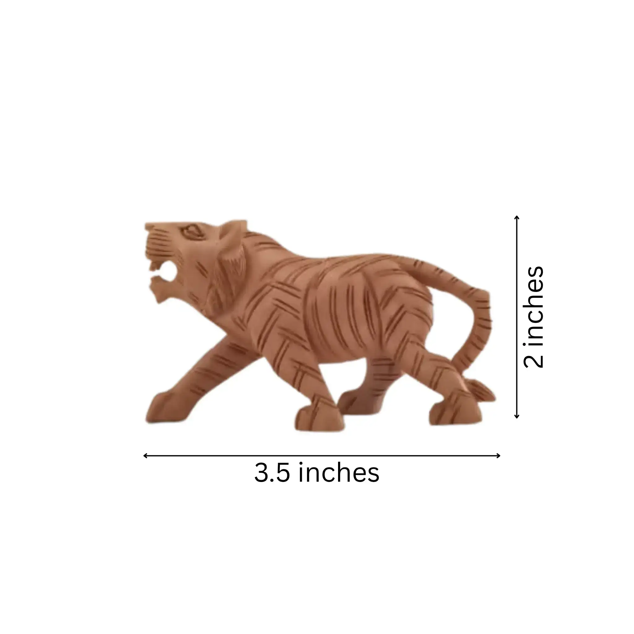 Decorative Wooden Tiger | Intricately Hand-Carved Animal Figurine - Image 9