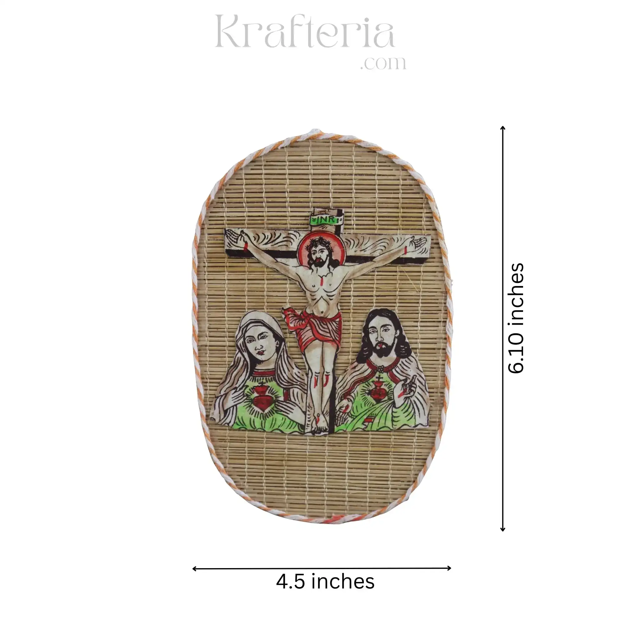 Jesus Christ Bamboo Wall Decoration – Handmade Spiritual Art - Image 3