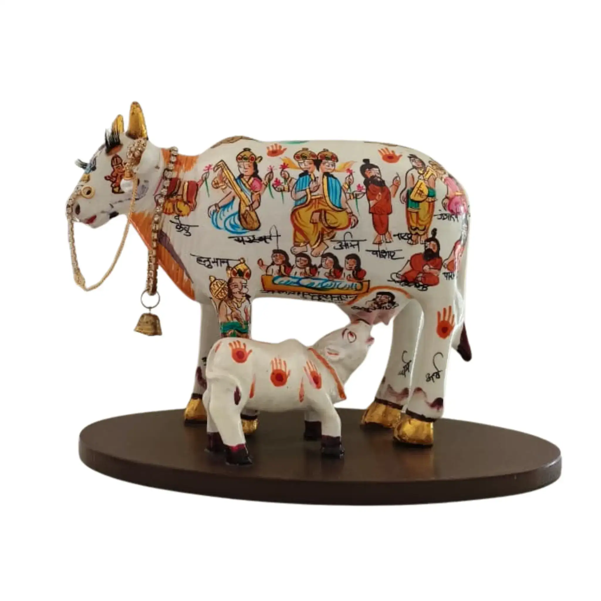 Kamadhenu Resin Cow with Calf | Decorative Spiritual Figurine - Image 11