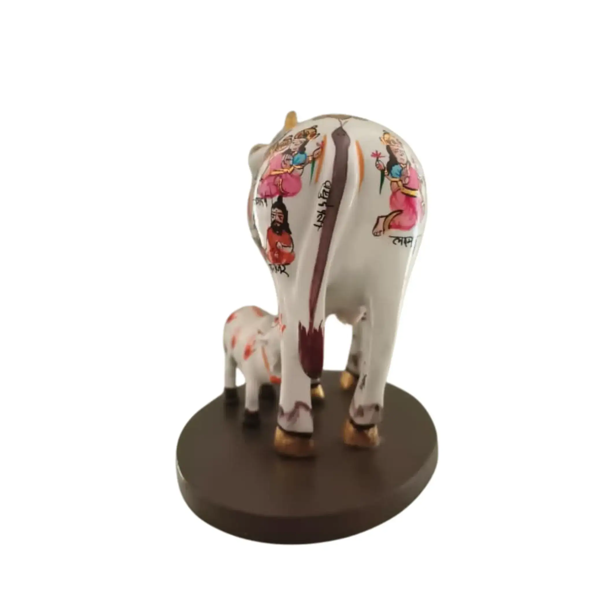 Kamadhenu Resin Cow with Calf | Decorative Spiritual Figurine - Image 14