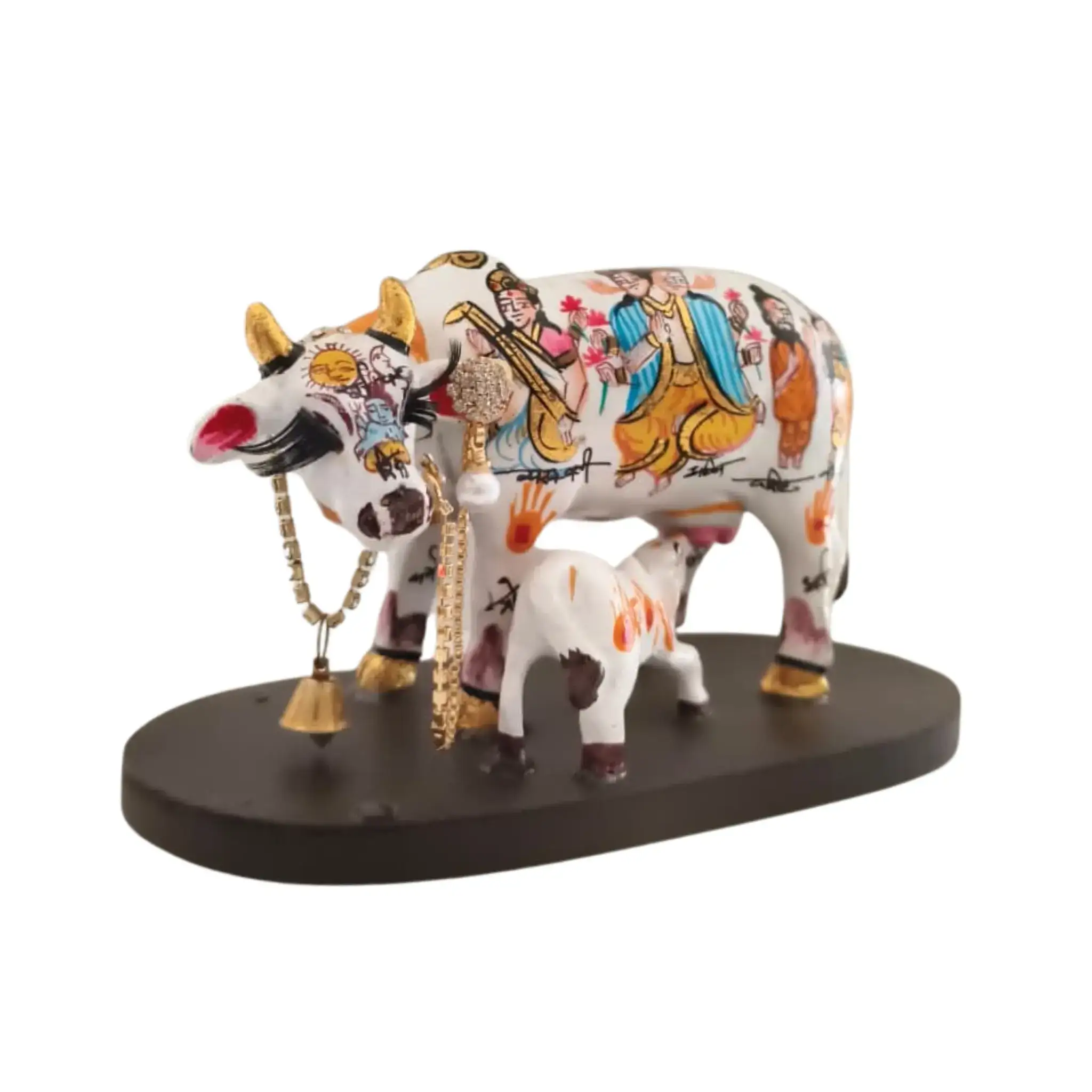 Kamadhenu Resin Cow with Calf | Decorative Spiritual Figurine - Image 19