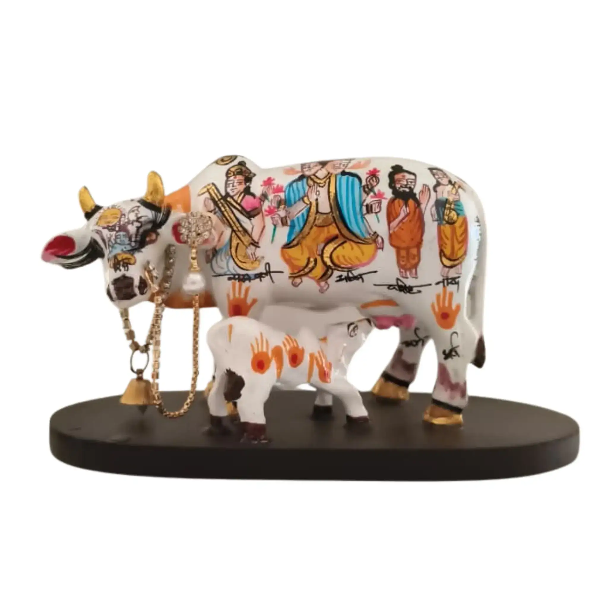 Kamadhenu Resin Cow with Calf | Decorative Spiritual Figurine - Image 20