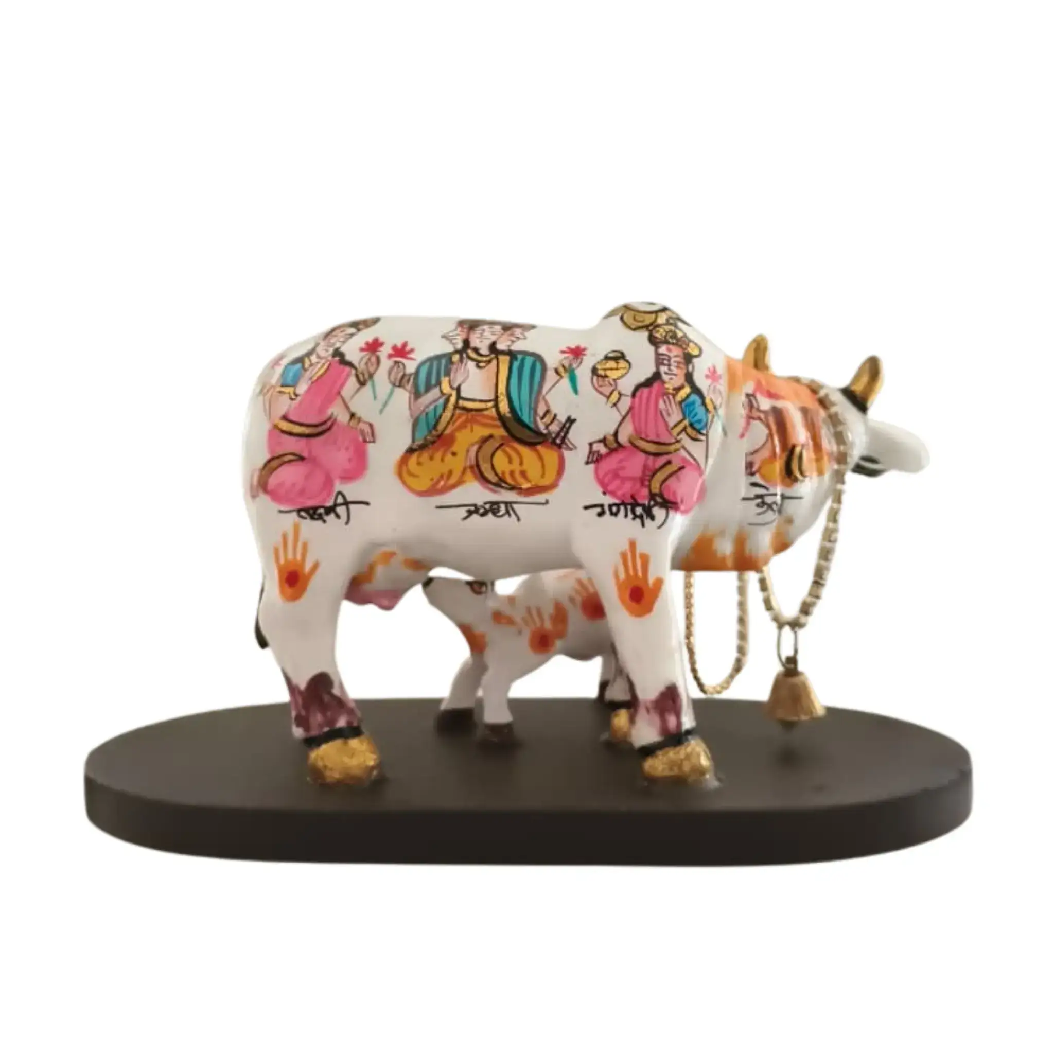 Kamadhenu Resin Cow with Calf | Decorative Spiritual Figurine - Image 21