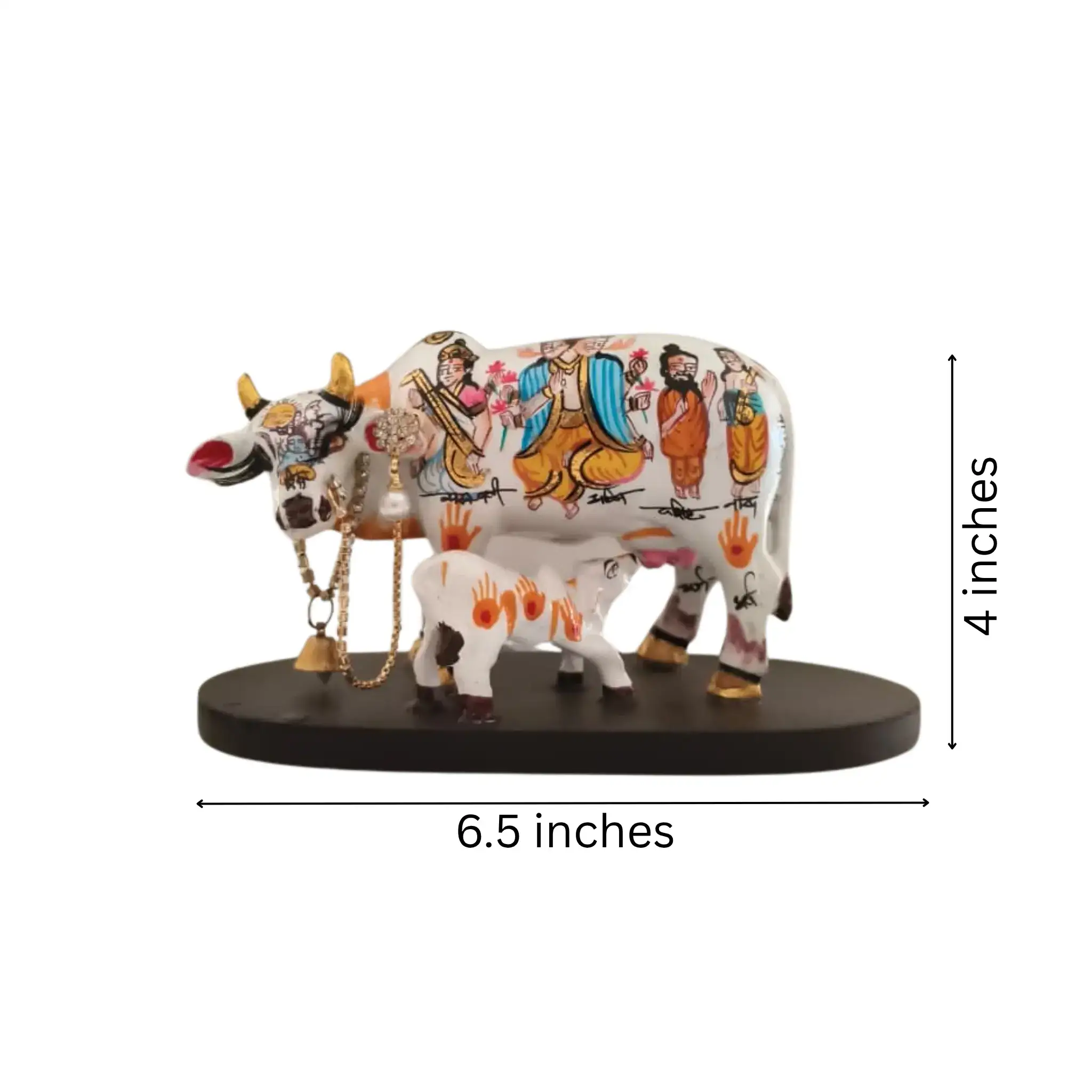 Kamadhenu Resin Cow with Calf | Decorative Spiritual Figurine - Image 22