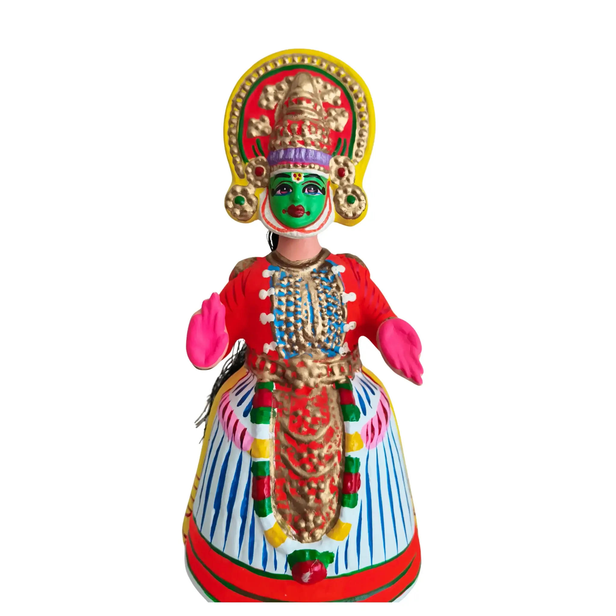 Theatrical Elegance – Kondapalli Wooden Kathakali Doll - Image 3