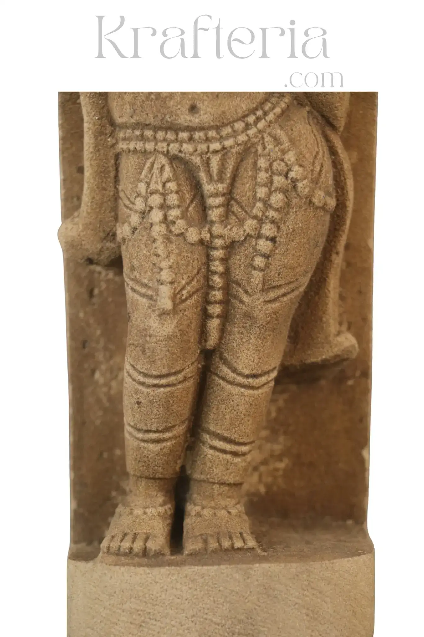 A Lady Adorning Herself with a Mirror Sandstone Sculpture - Image 8