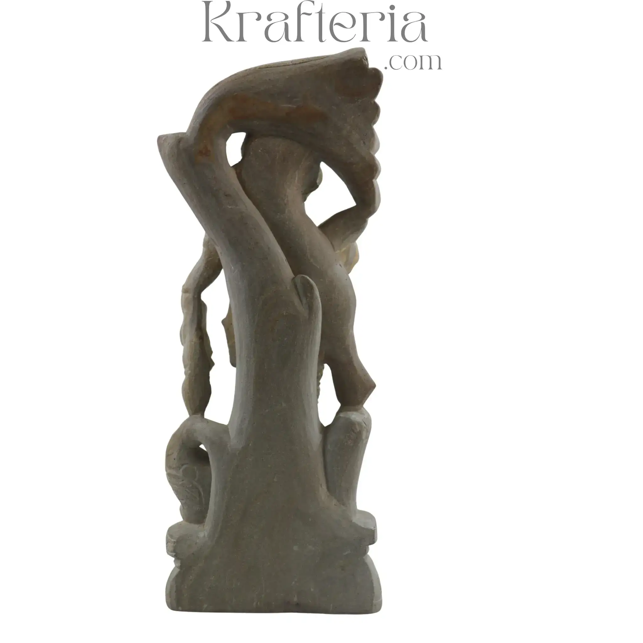 Lady with a Mirror Sculpture – Reflection of Grace and Beauty - Image 4