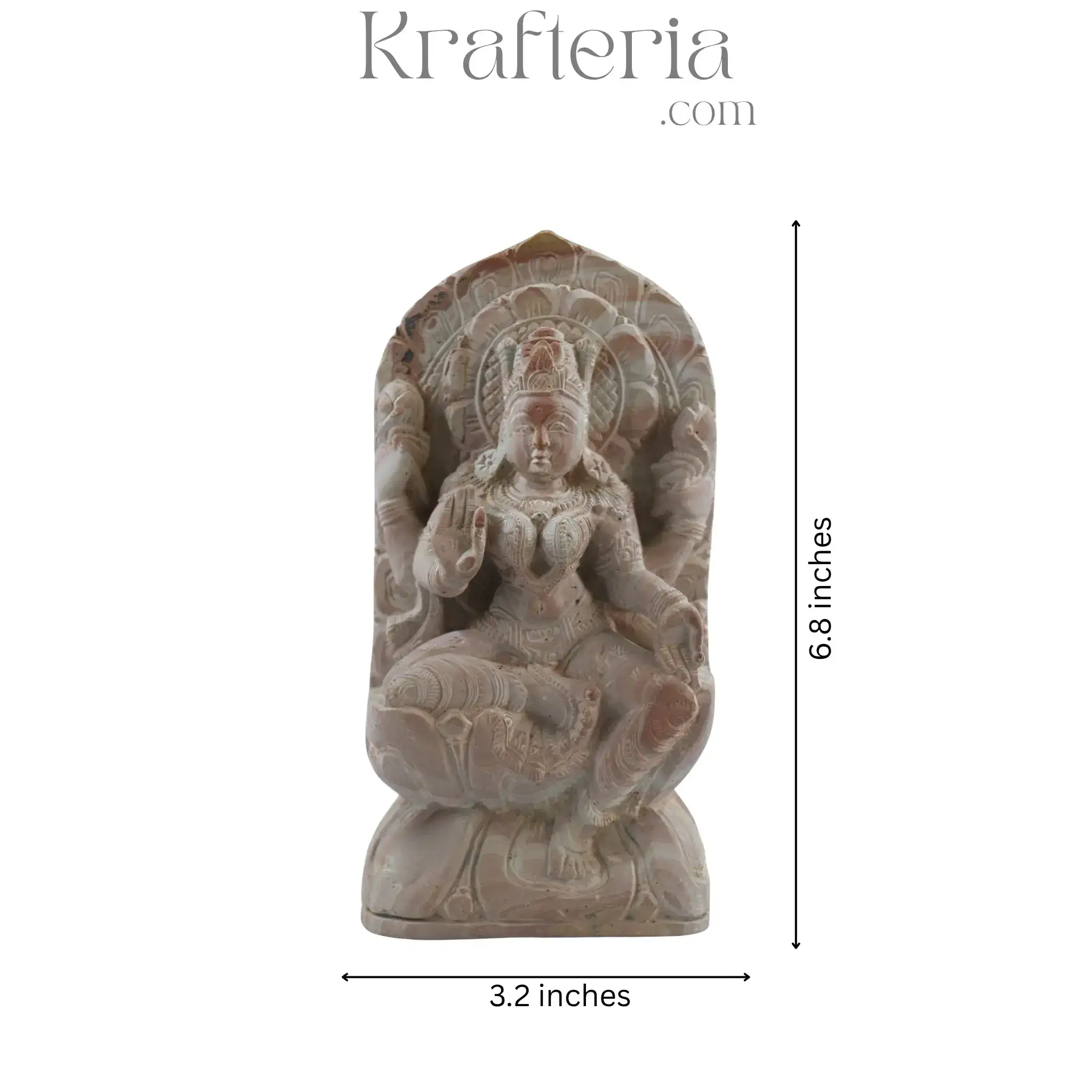 Laxmi Devatha Sculpture – Goddess of Wealth and Prosperity - Image 5
