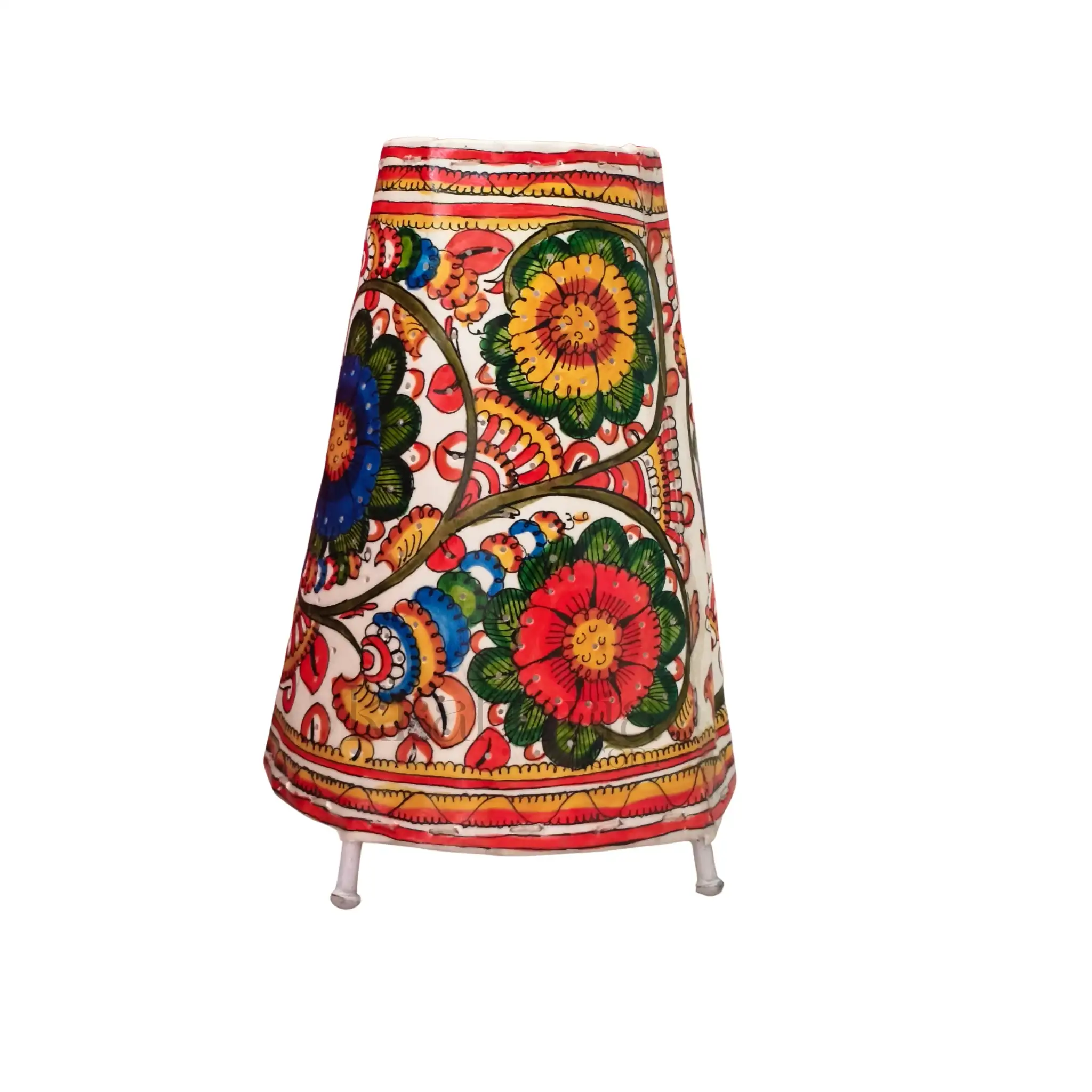 Colorful Leather Lampshade – Traditional Art Meets Modern Décor | Bed Lamp - Image 2