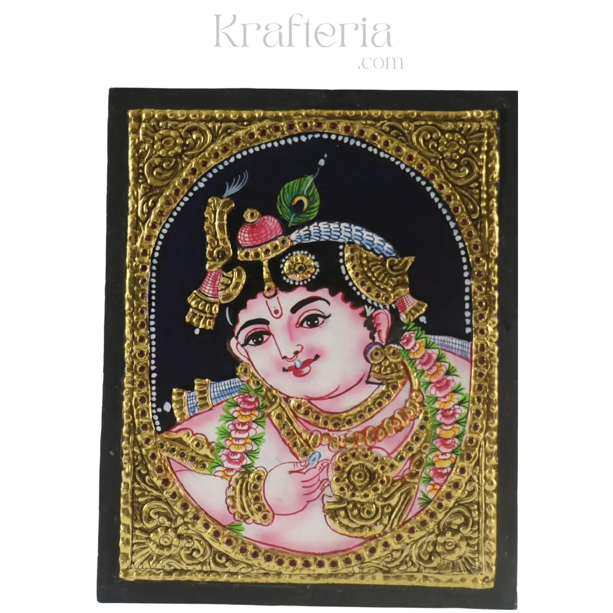 Little Krishna’s Thanjavur Painting - Image 2