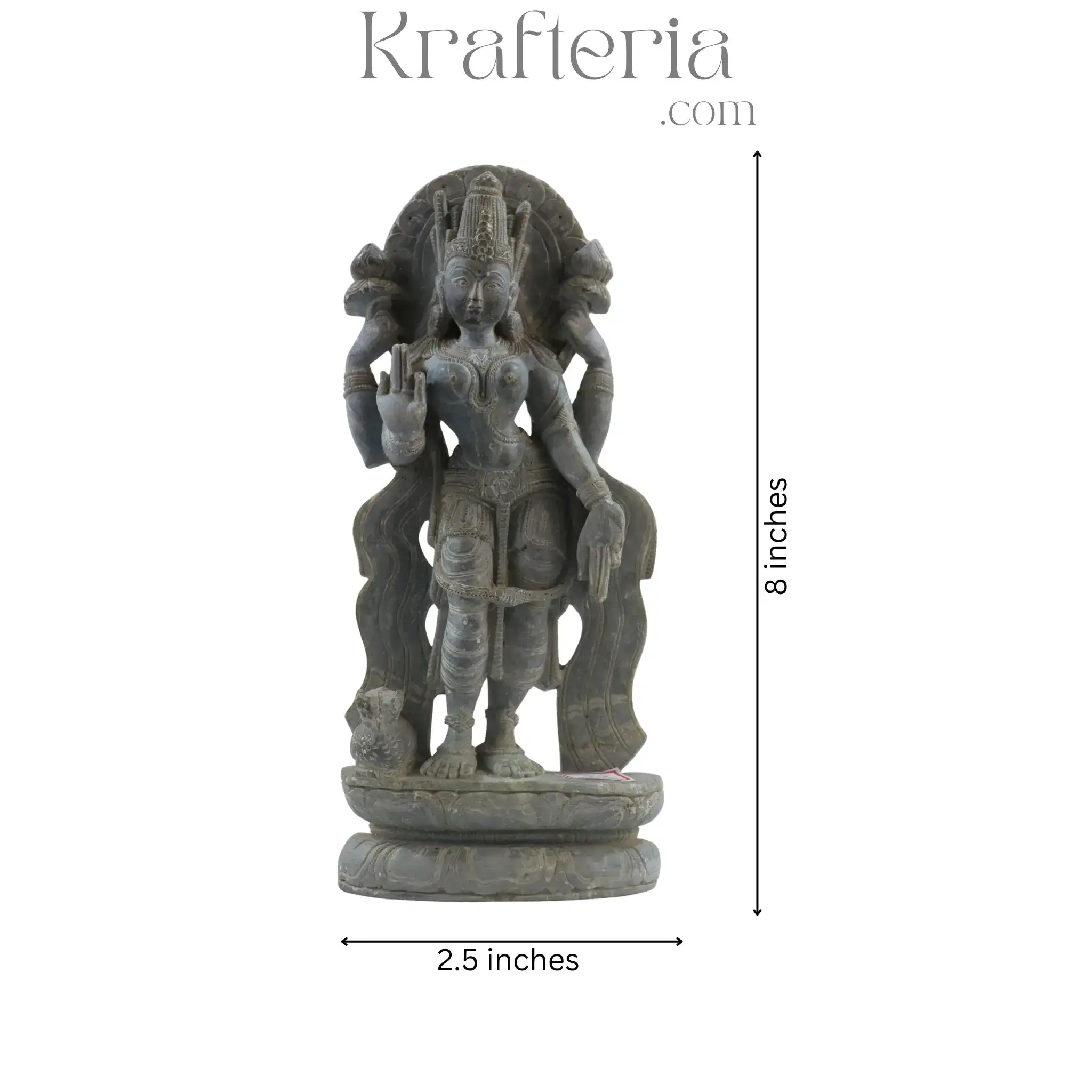 Lord Lakshmi Devi Sculpture – Goddess of Wealth and Prosperity - Image 5